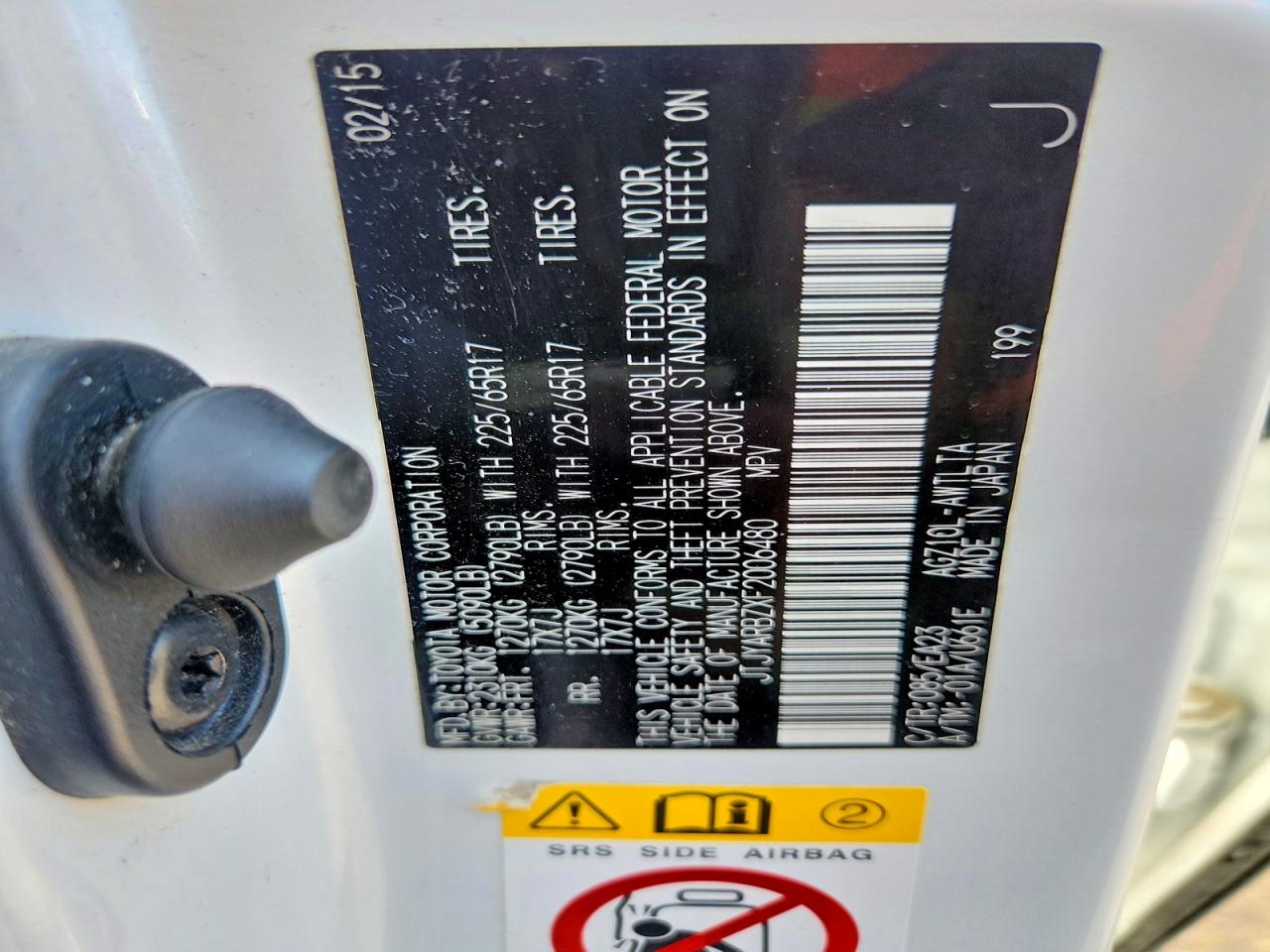2015 Lexus Nx 200t White vin: JTJYARBZXF2006480