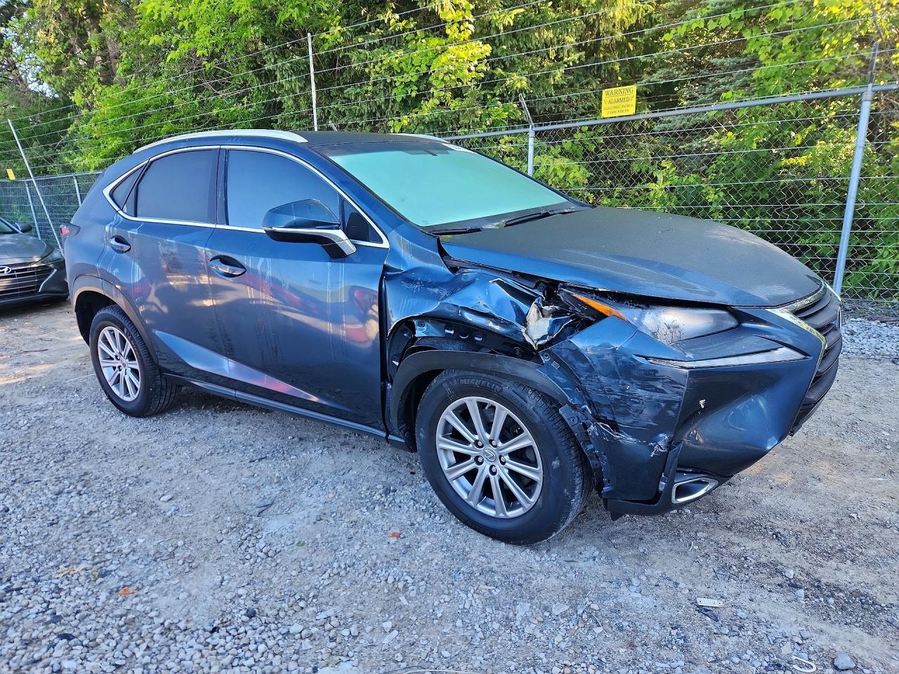 2015 Lexus Nx 200t Blue vin: JTJYARBZXF2015437