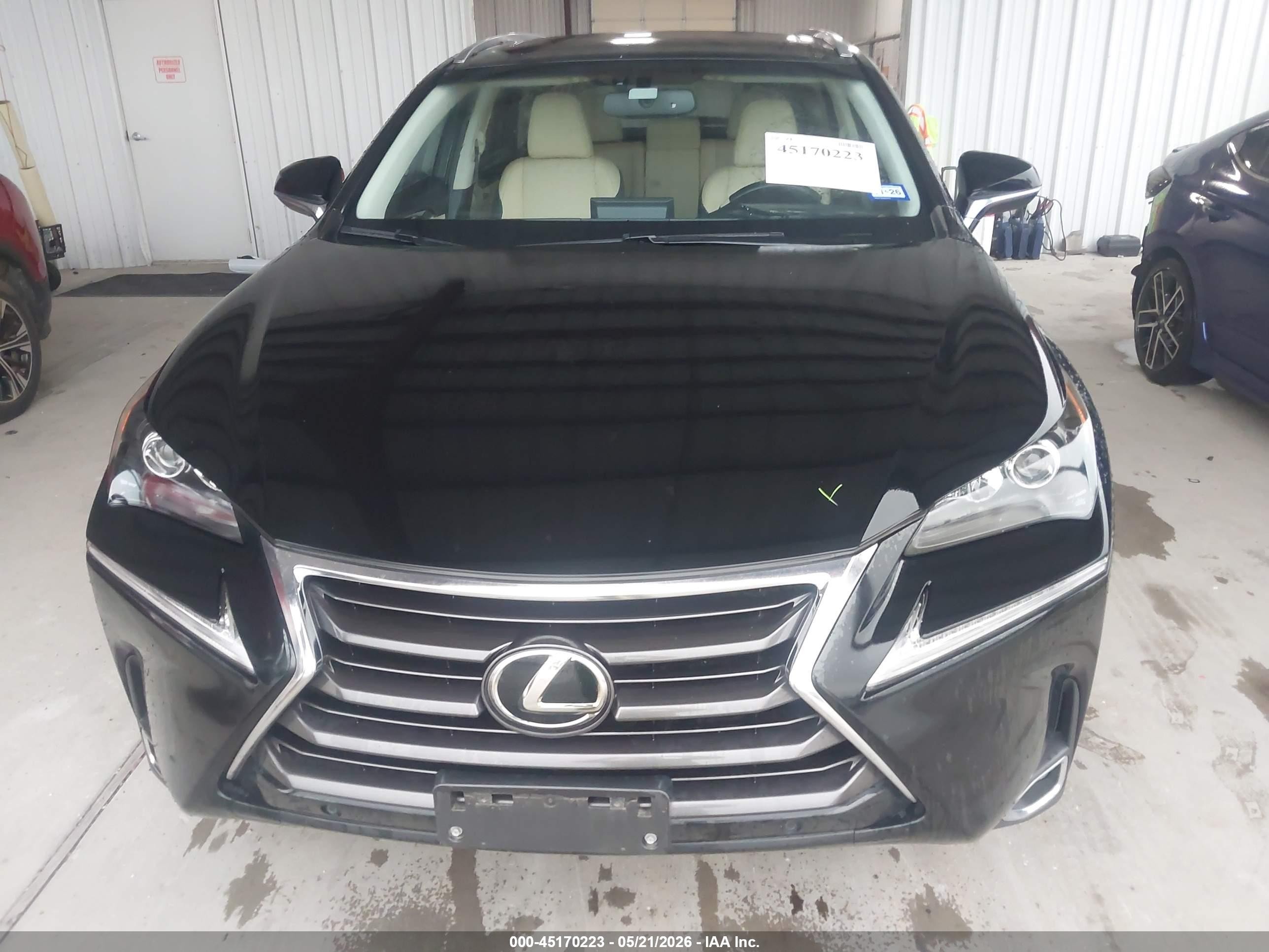 2016 Lexus Nx 200t Black vin: JTJYARBZXG2045944