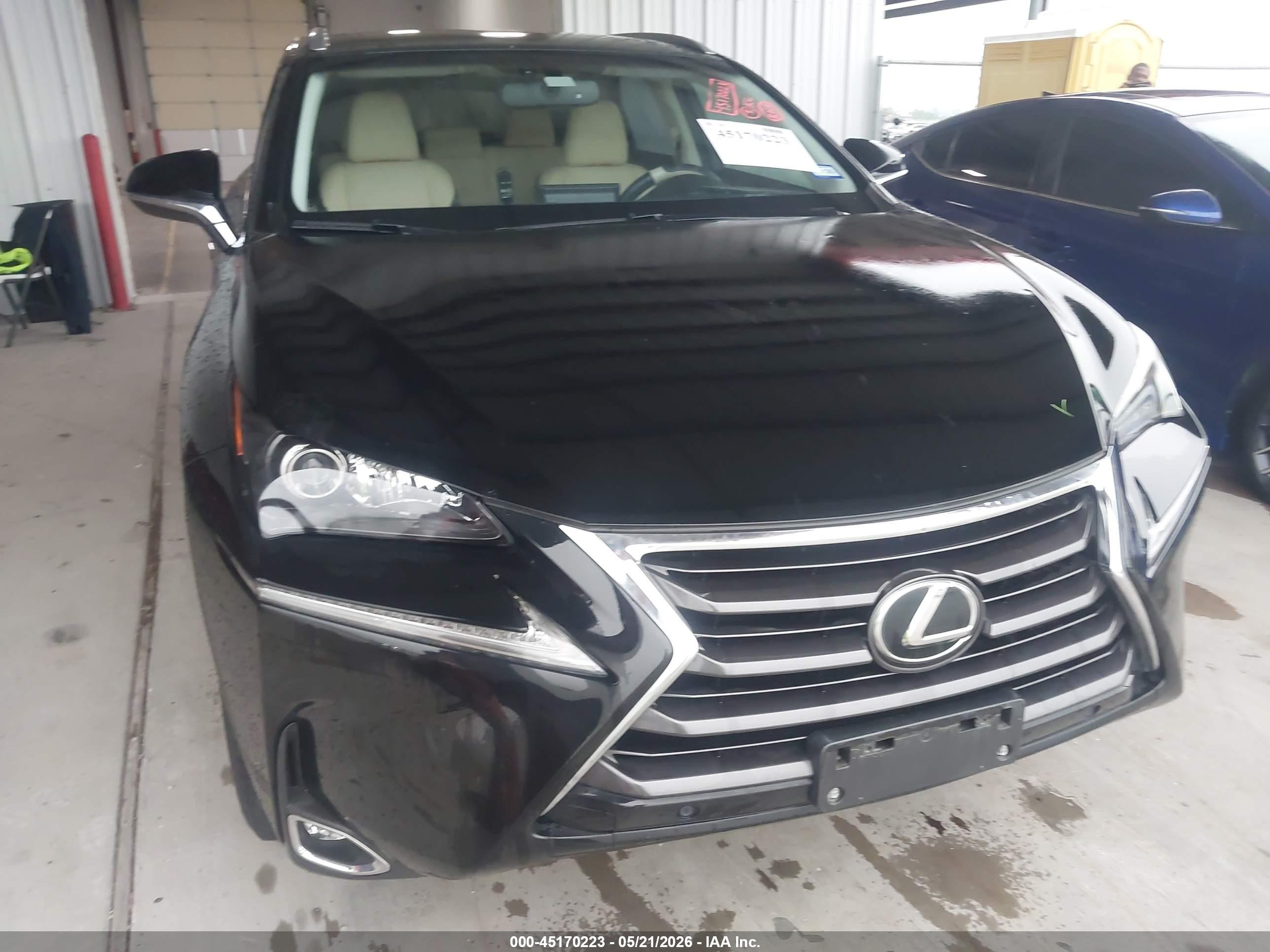 2016 Lexus Nx 200t Black vin: JTJYARBZXG2045944