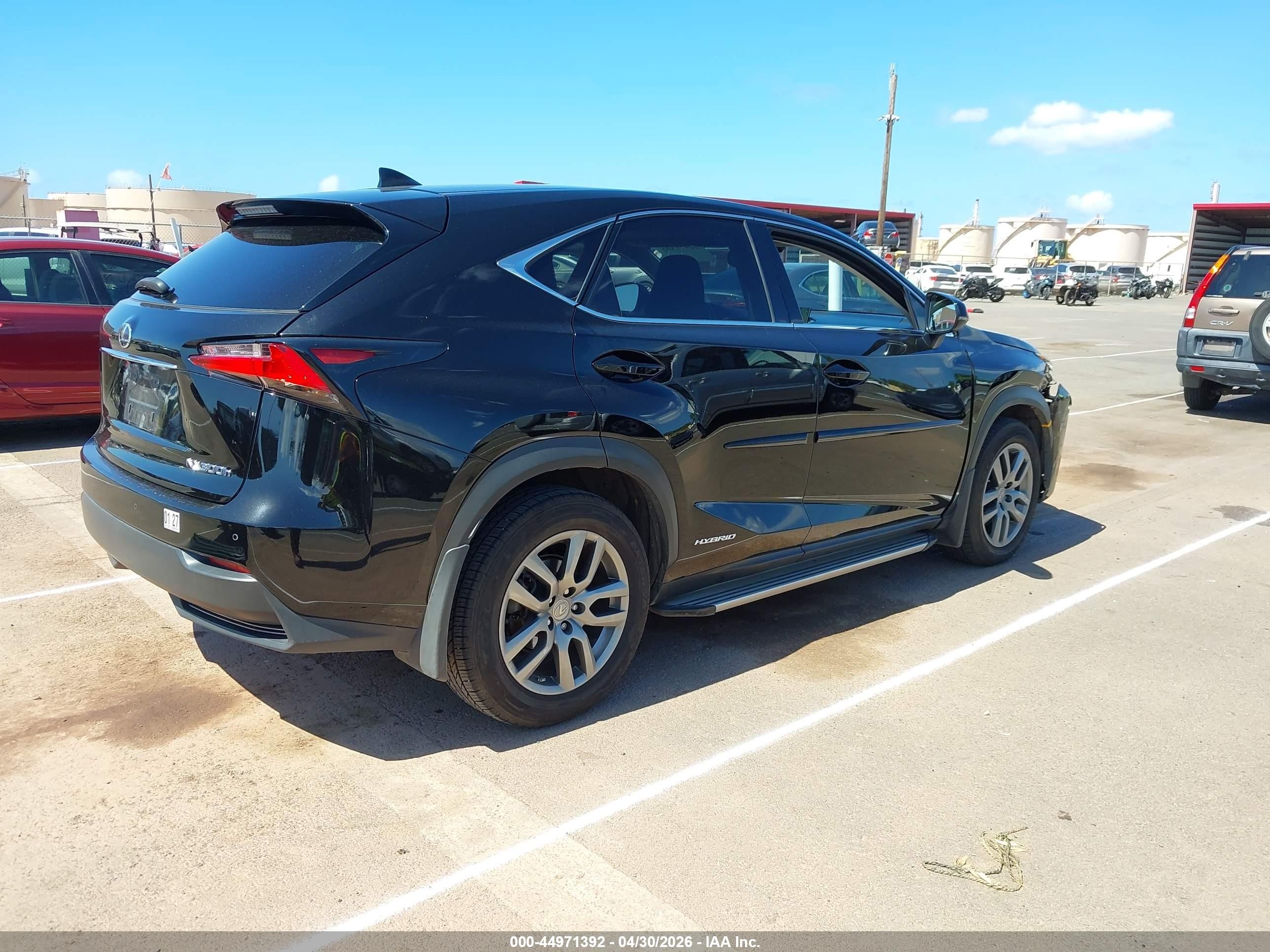 2015 Lexus Nx 300h   Black vin: JTJYWRBZ5F2007067