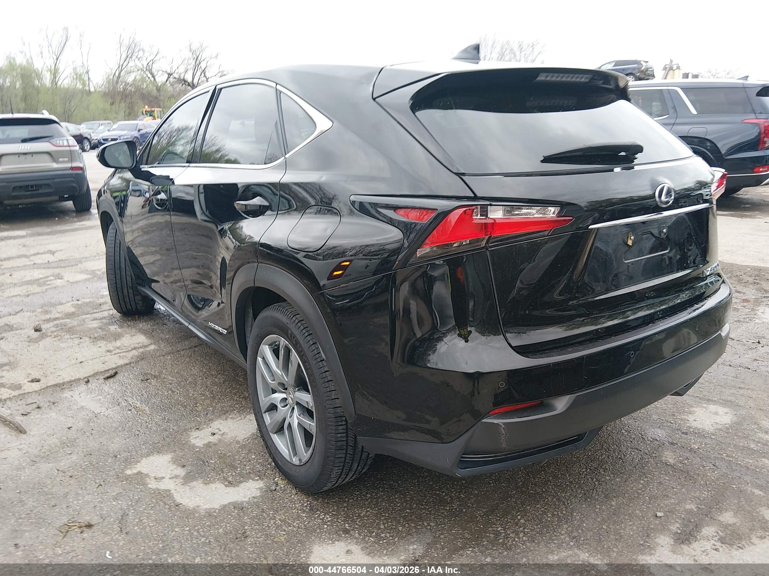 2015 Lexus Nx 300h   Черный vin: JTJYWRBZ6F2007790