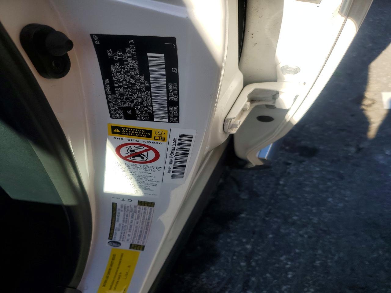 2010 Lexus Rx 450h White vin: JTJZB1BA0A2000466