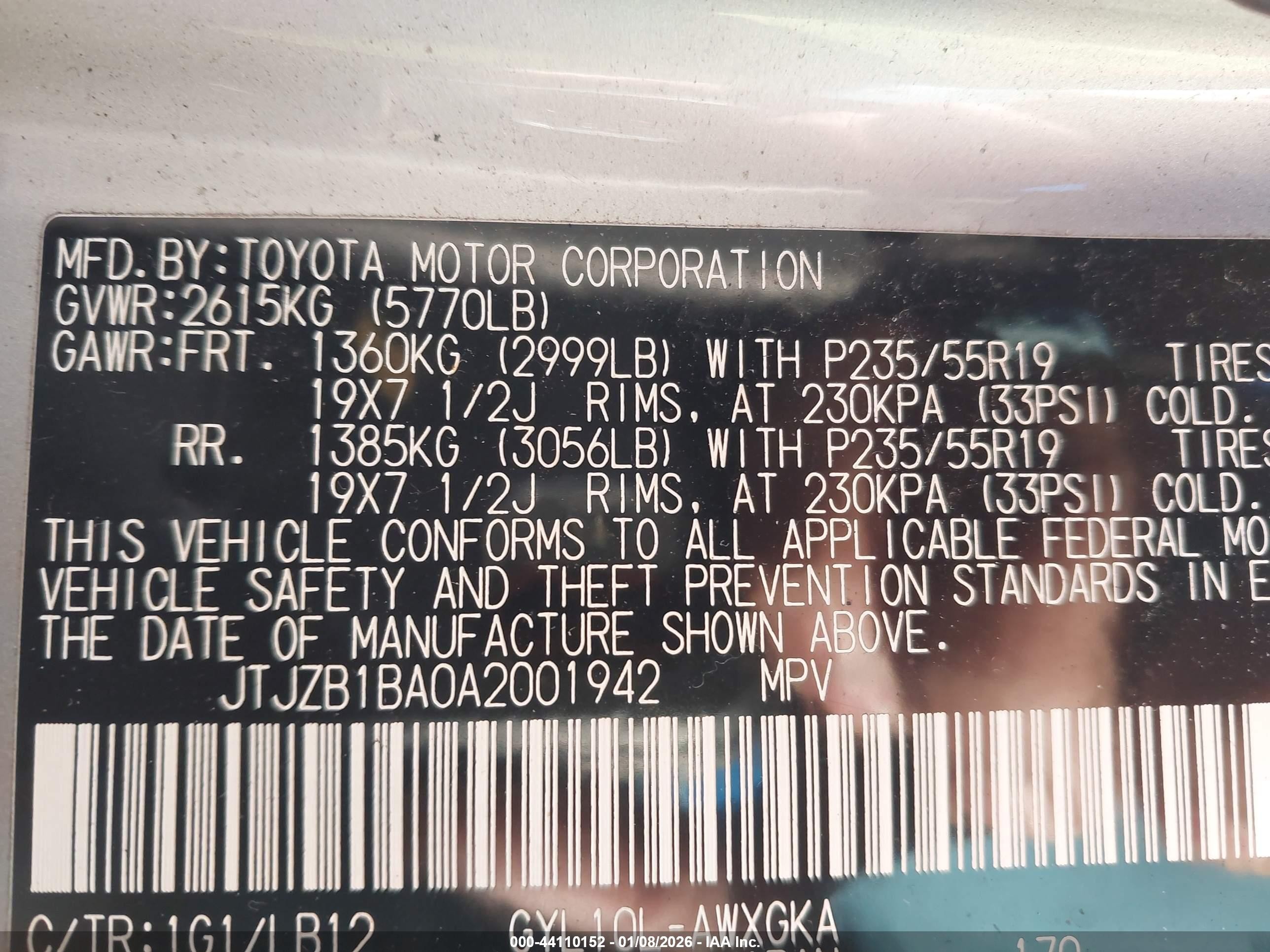 2010 Lexus Rx 450h   Silver vin: JTJZB1BA0A2001942