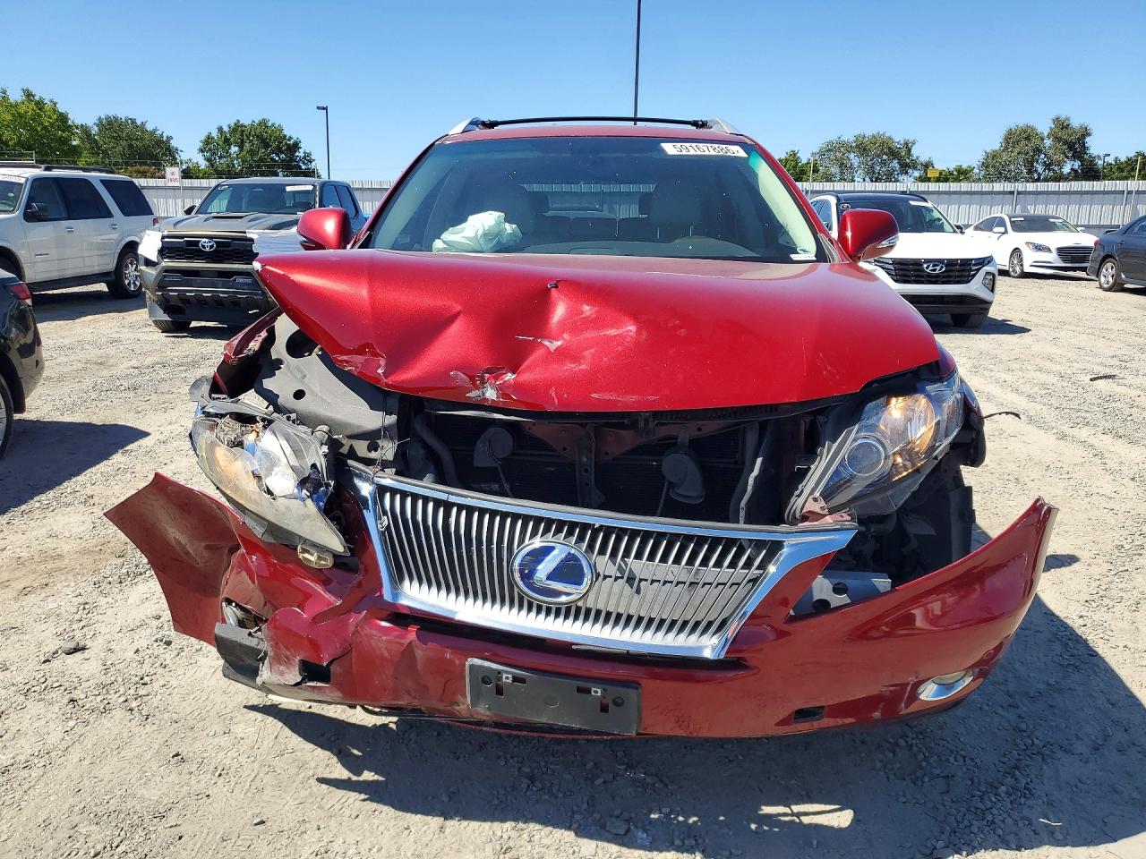 2010 Lexus Rx 450h Red vin: JTJZB1BA0A2002170