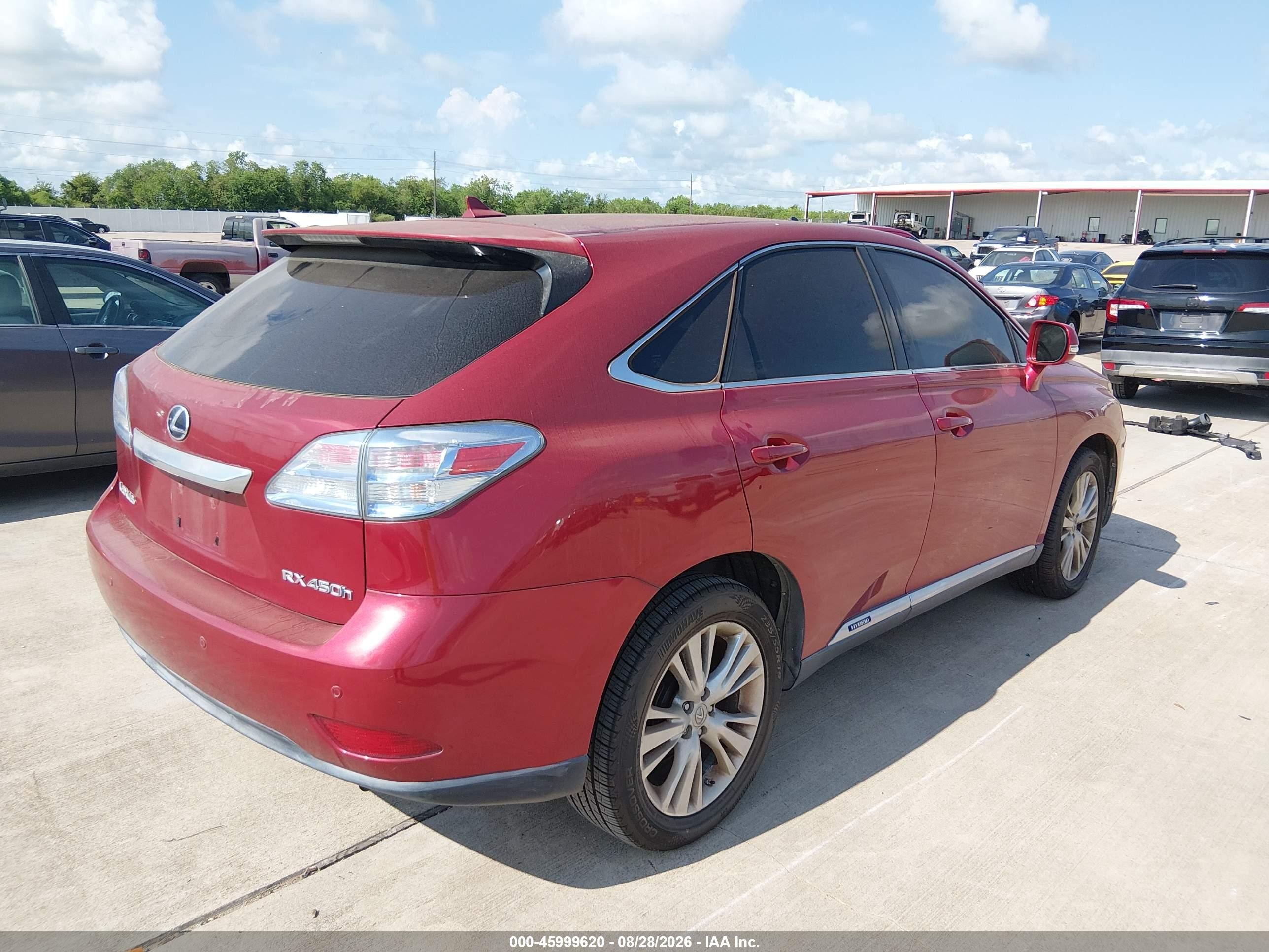 2010 Lexus Rx 450h   Темно-бордовый vin: JTJZB1BA0A2002900