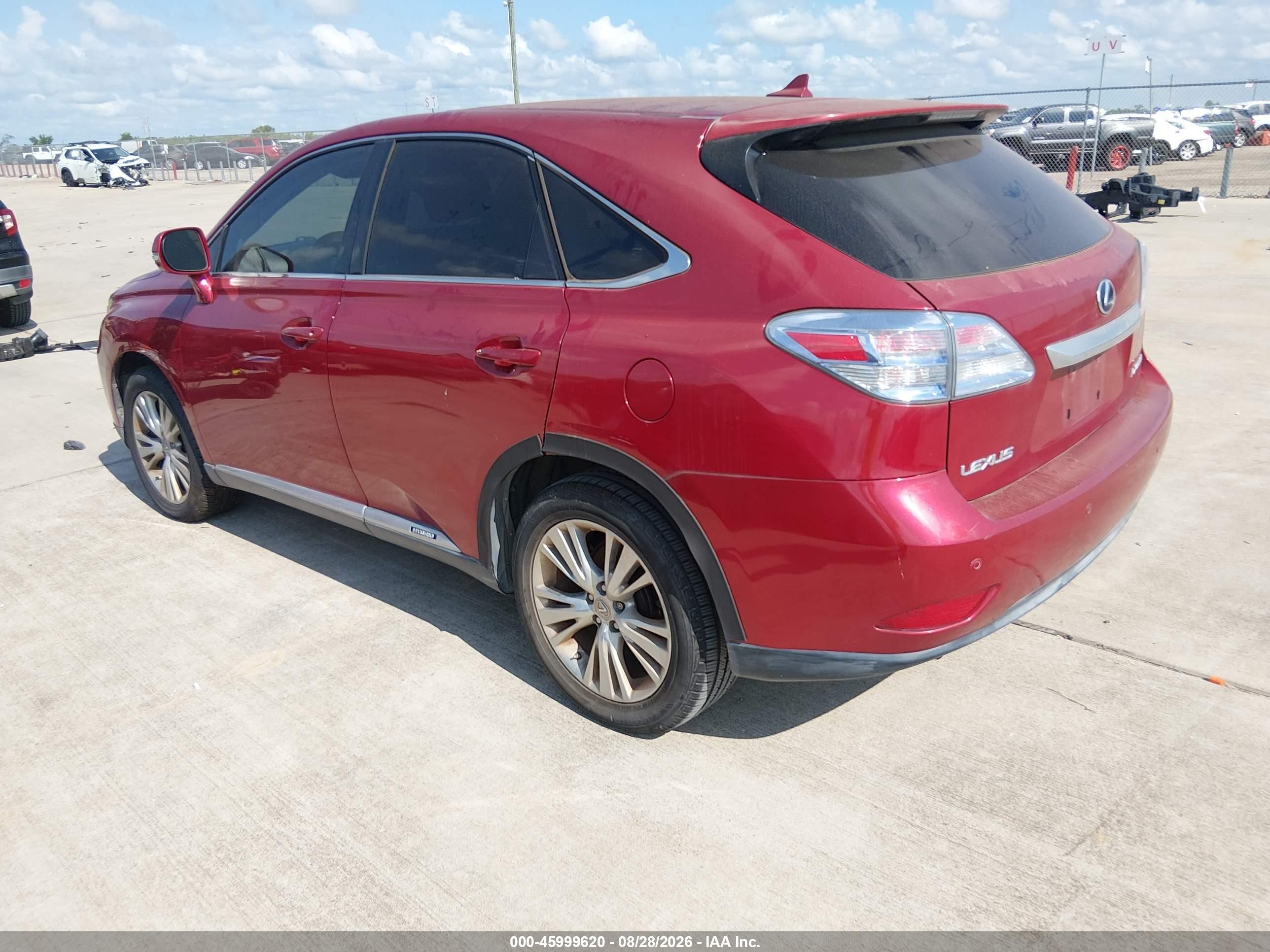 2010 Lexus Rx 450h   Темно-бордовый vin: JTJZB1BA0A2002900