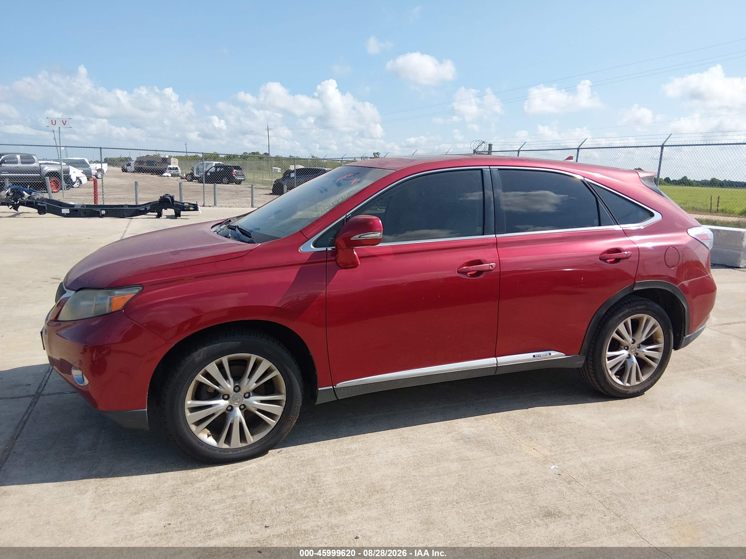 2010 Lexus Rx 450h   Темно-бордовый vin: JTJZB1BA0A2002900
