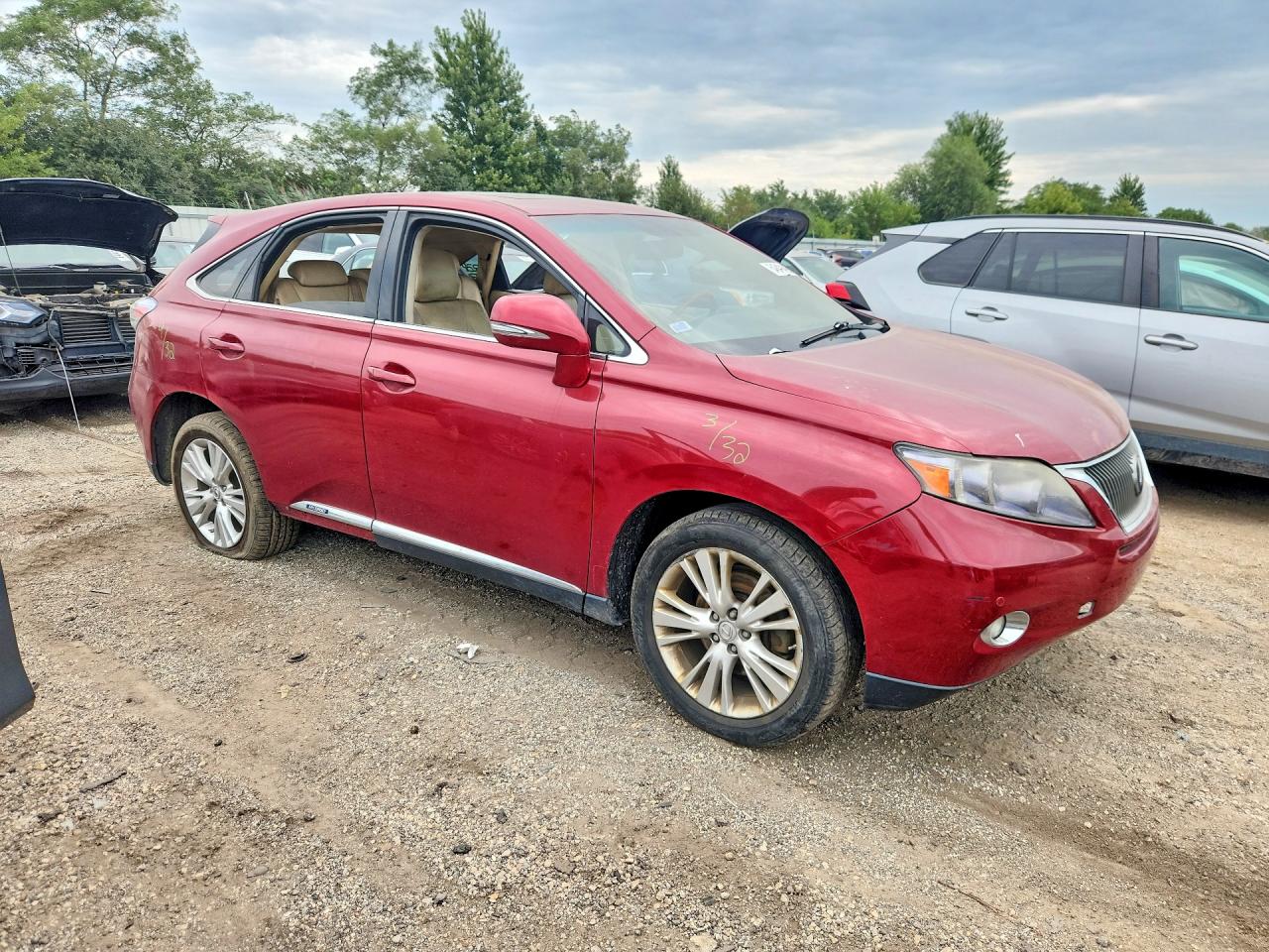 2010 Lexus Rx 450h Красный vin: JTJZB1BA0A2401189