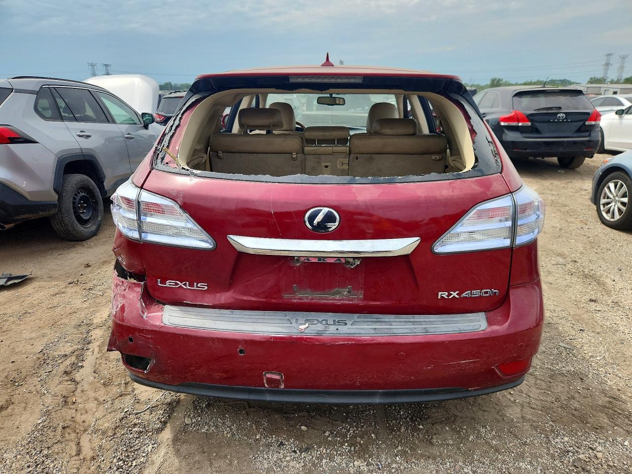 2010 Lexus Rx 450h Красный vin: JTJZB1BA0A2401189