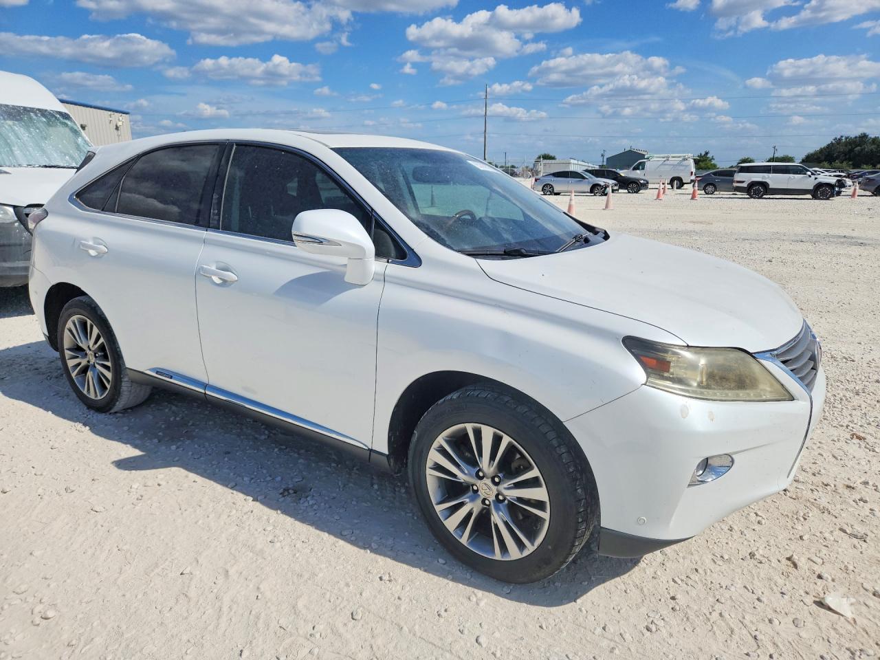 2013 Lexus Rx 450h White vin: JTJZB1BA0D2413069
