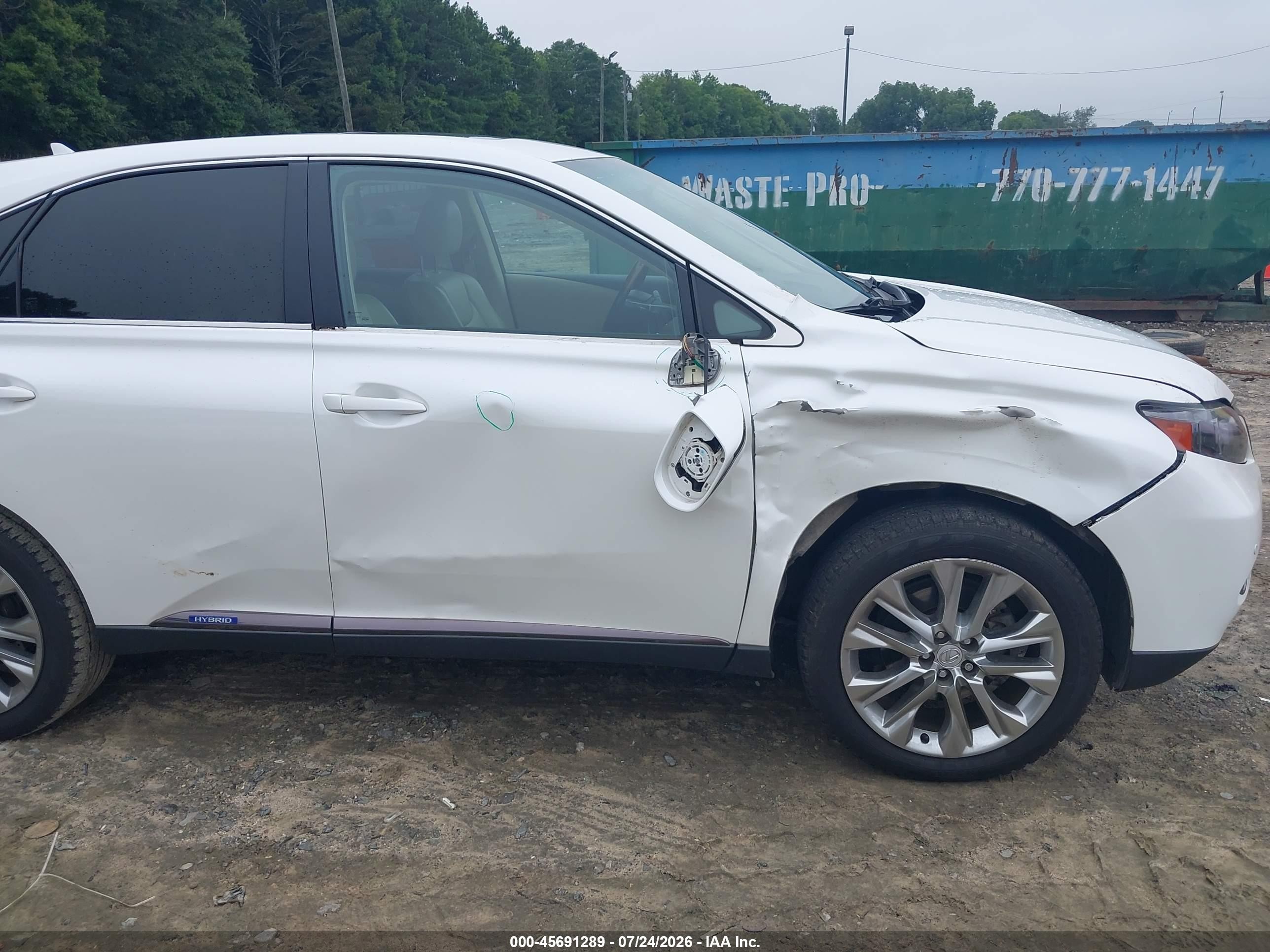 2011 Lexus Rx 450h Белый vin: JTJZB1BA1B2005547