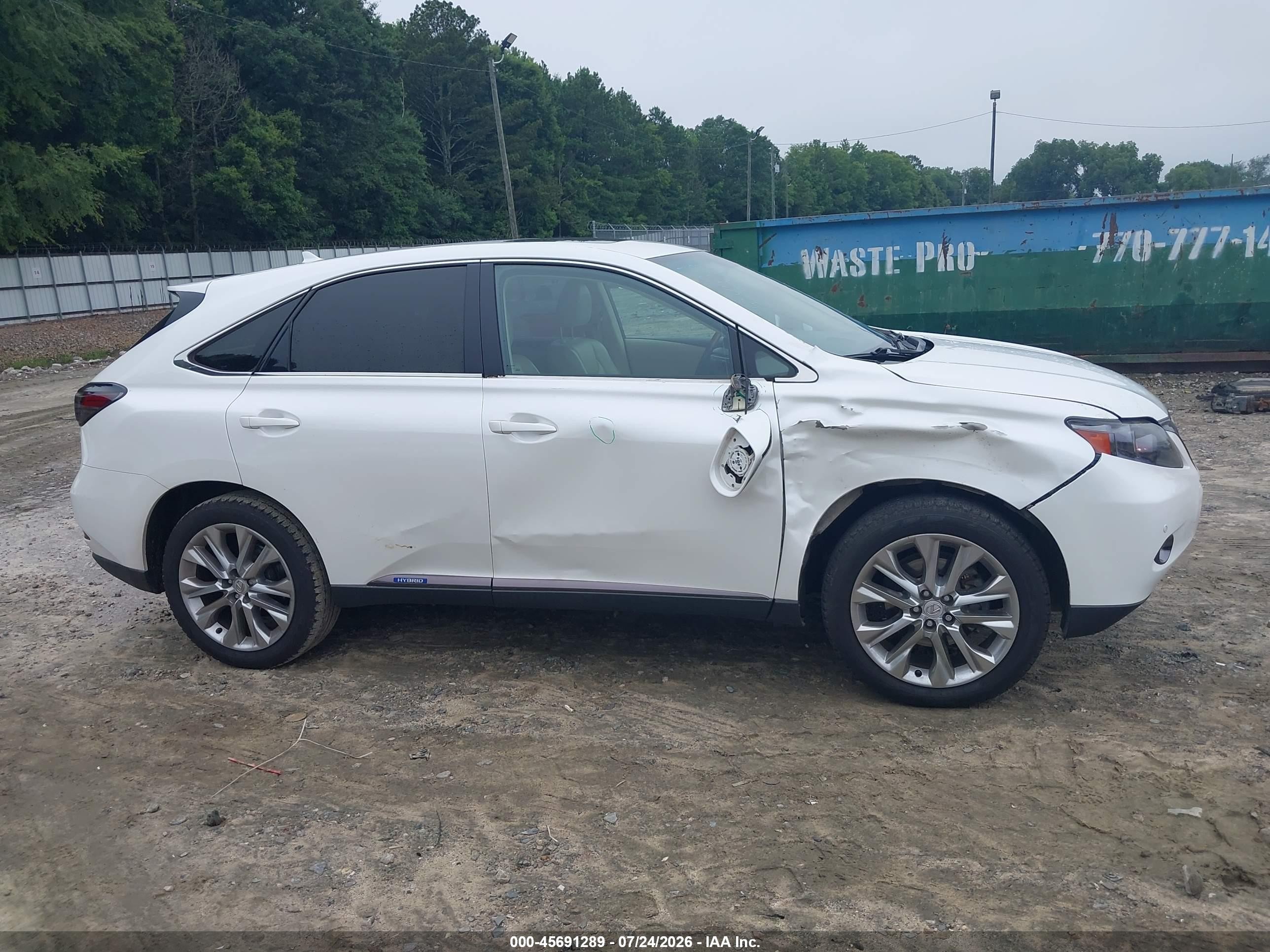 2011 Lexus Rx 450h Белый vin: JTJZB1BA1B2005547