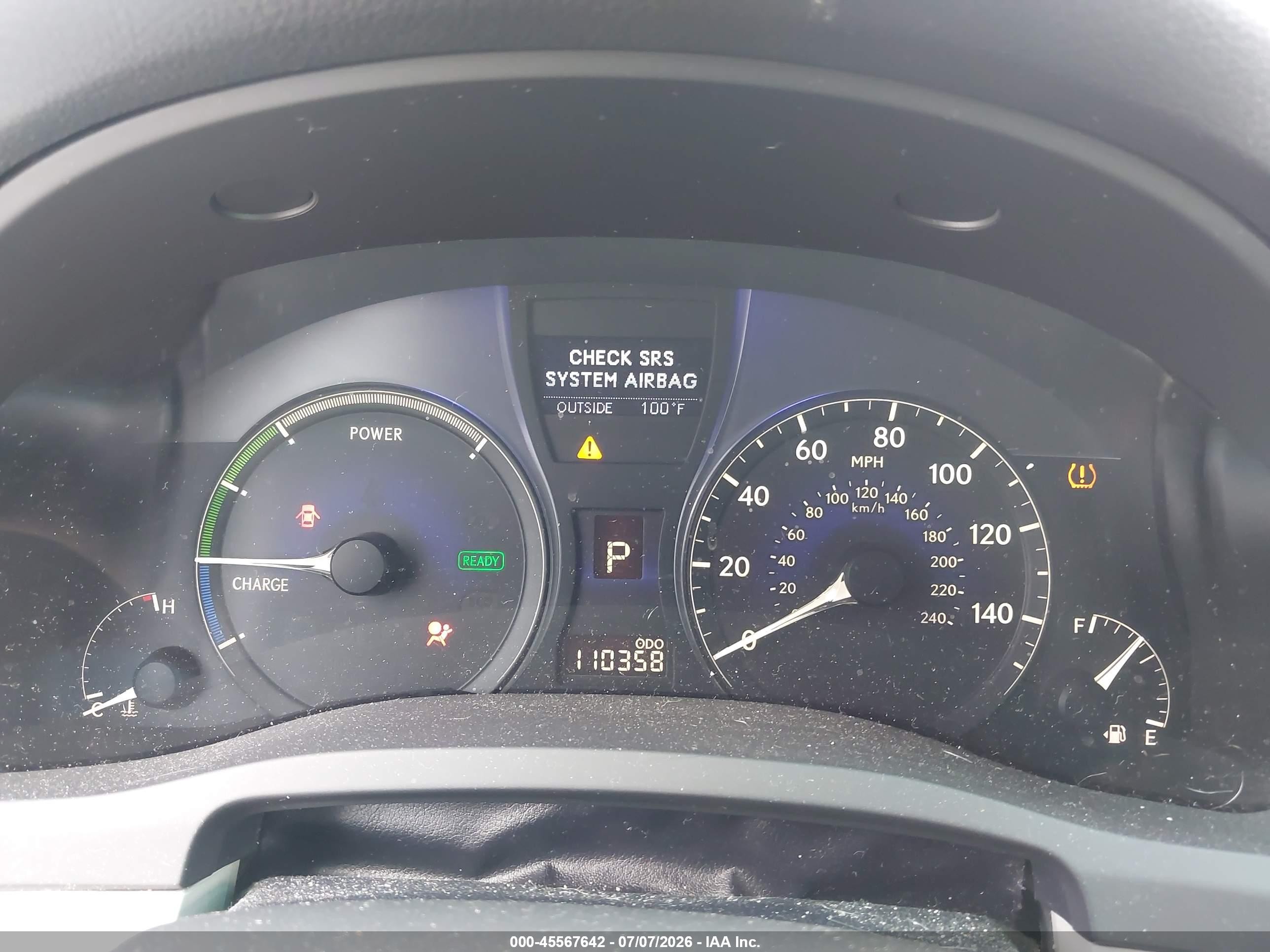 2012 Lexus Rx 450h   Silver vin: JTJZB1BA1C2006246