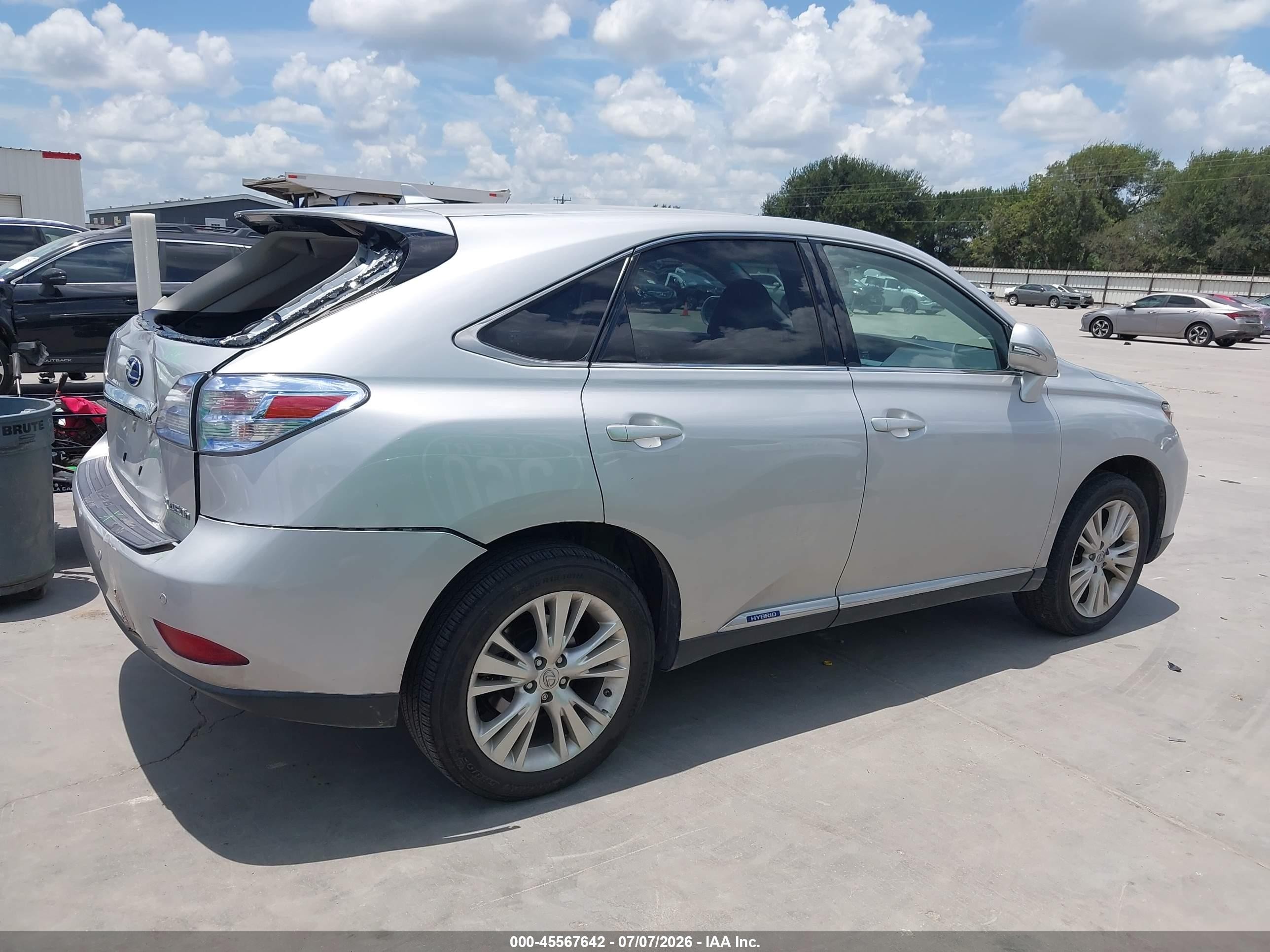 2012 Lexus Rx 450h   Silver vin: JTJZB1BA1C2006246