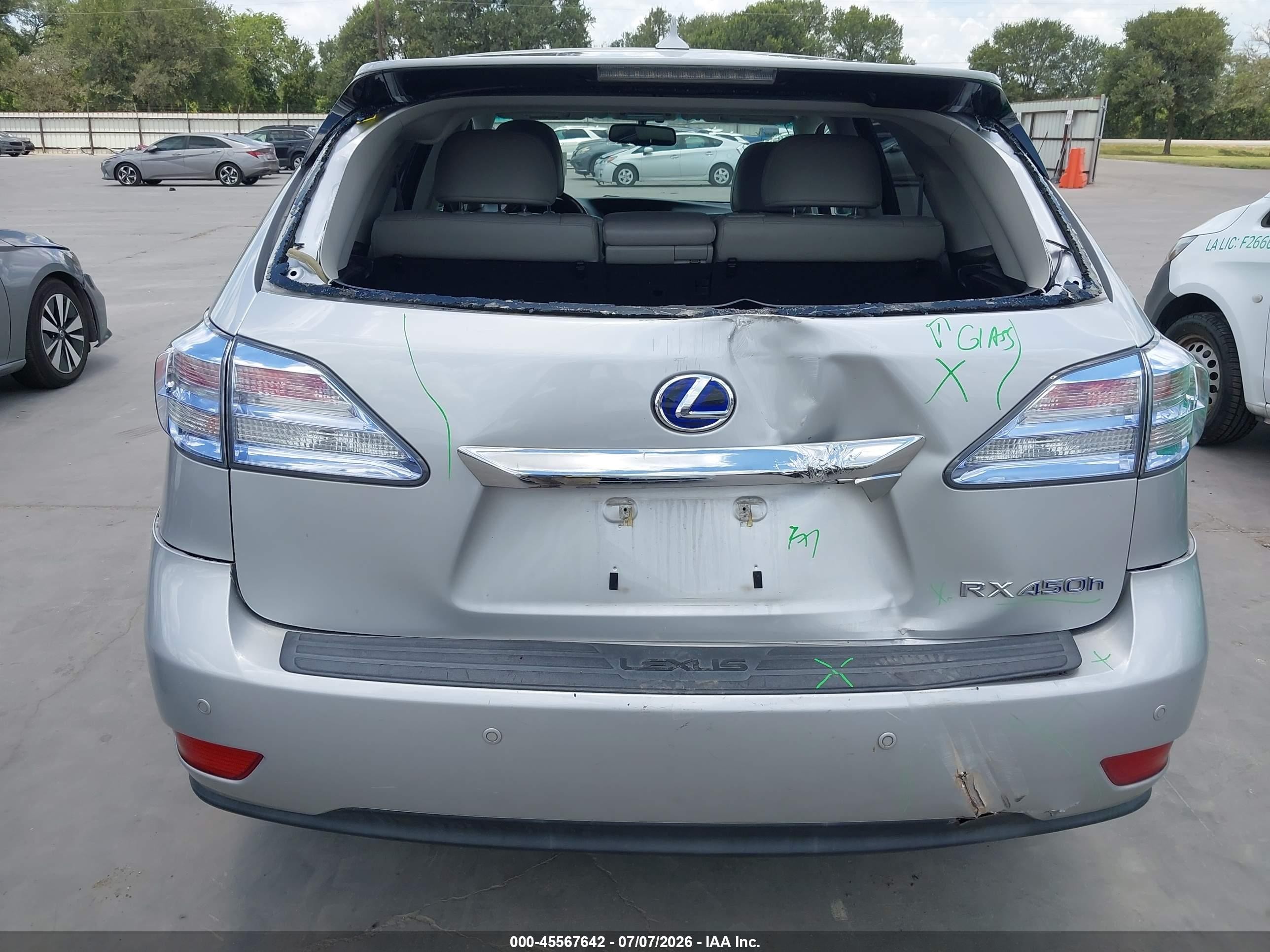2012 Lexus Rx 450h   Silver vin: JTJZB1BA1C2006246