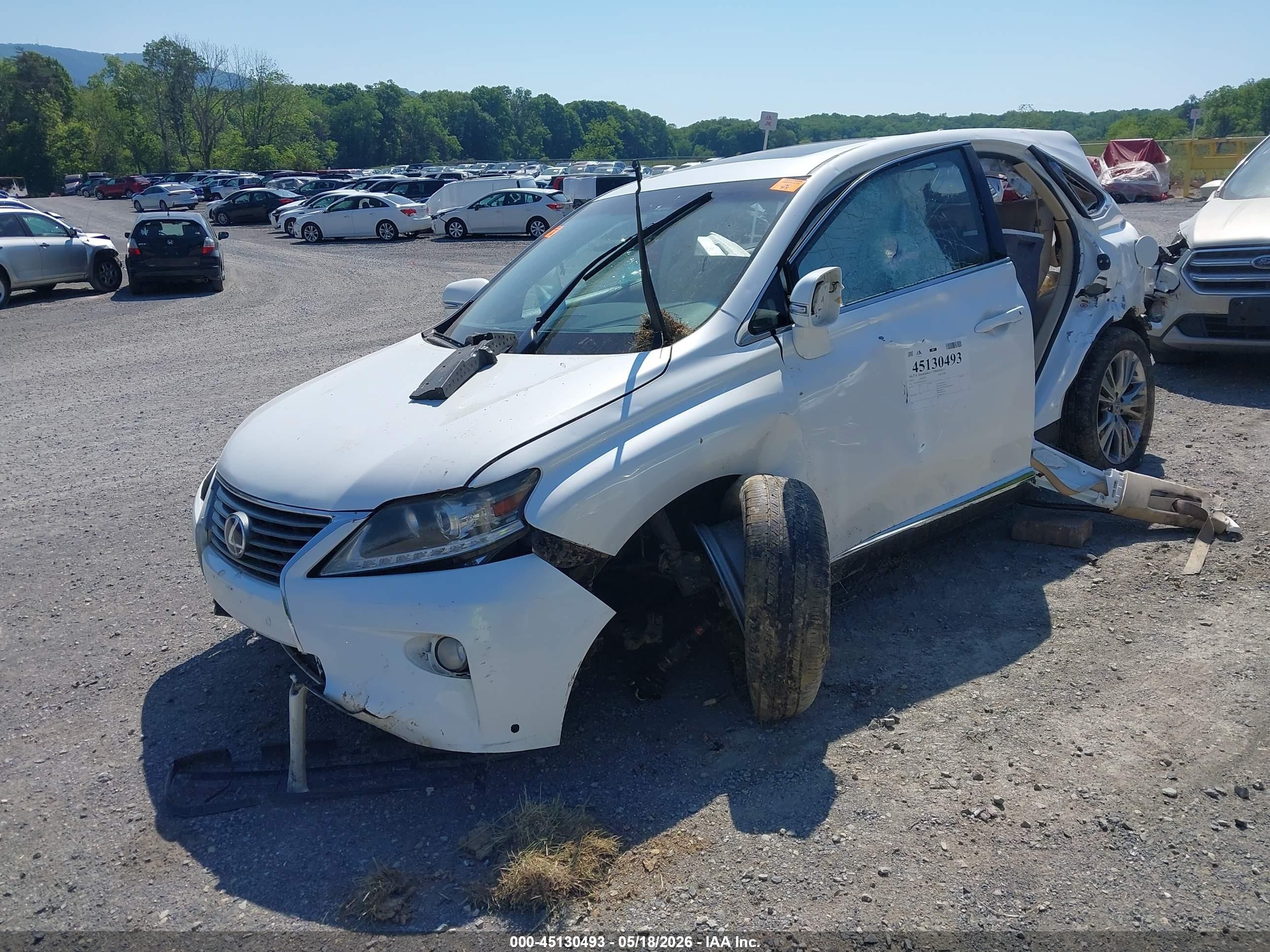 2013 Lexus Rx 450h White vin: JTJZB1BA1D2412027