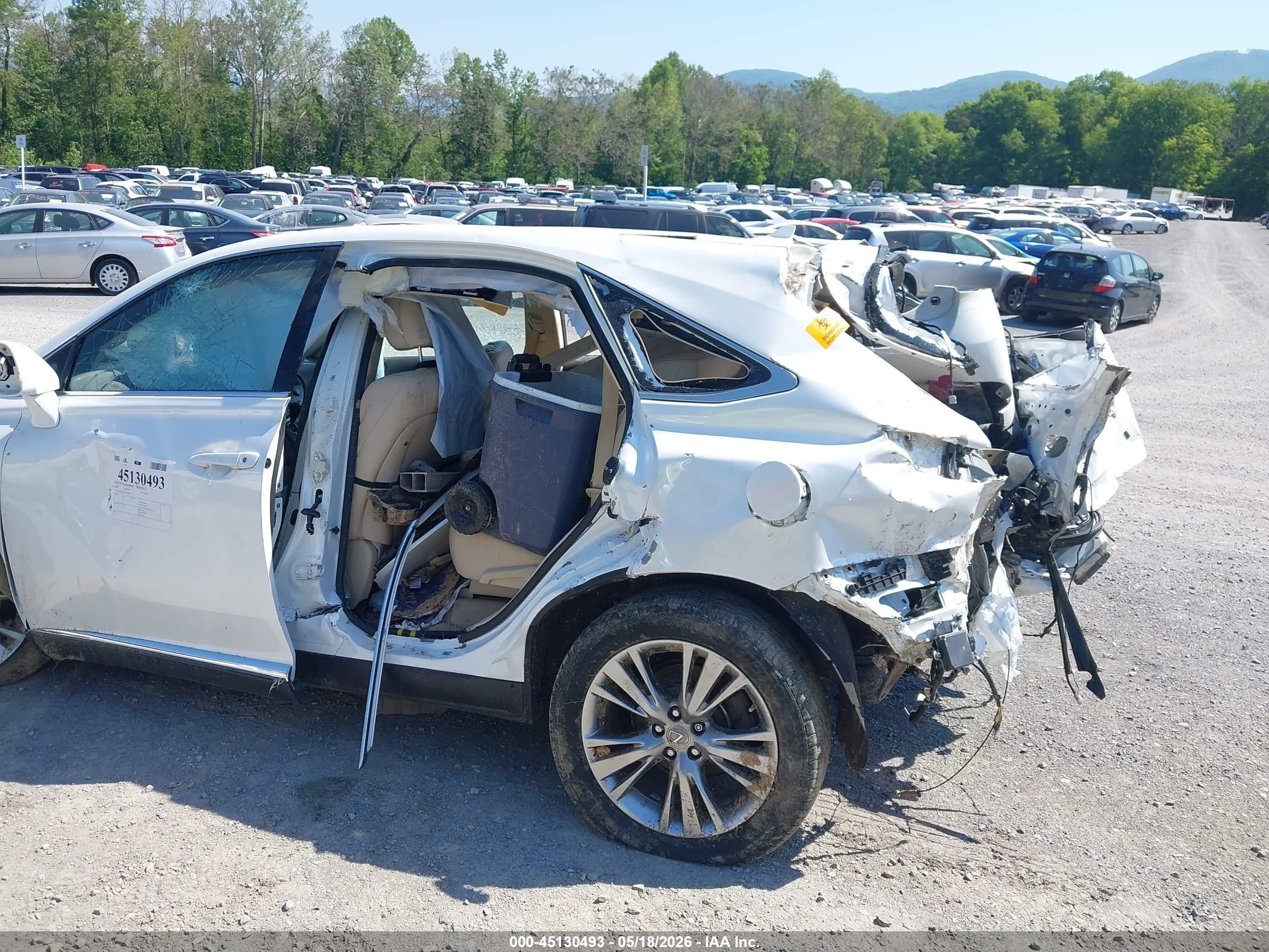 2013 Lexus Rx 450h White vin: JTJZB1BA1D2412027