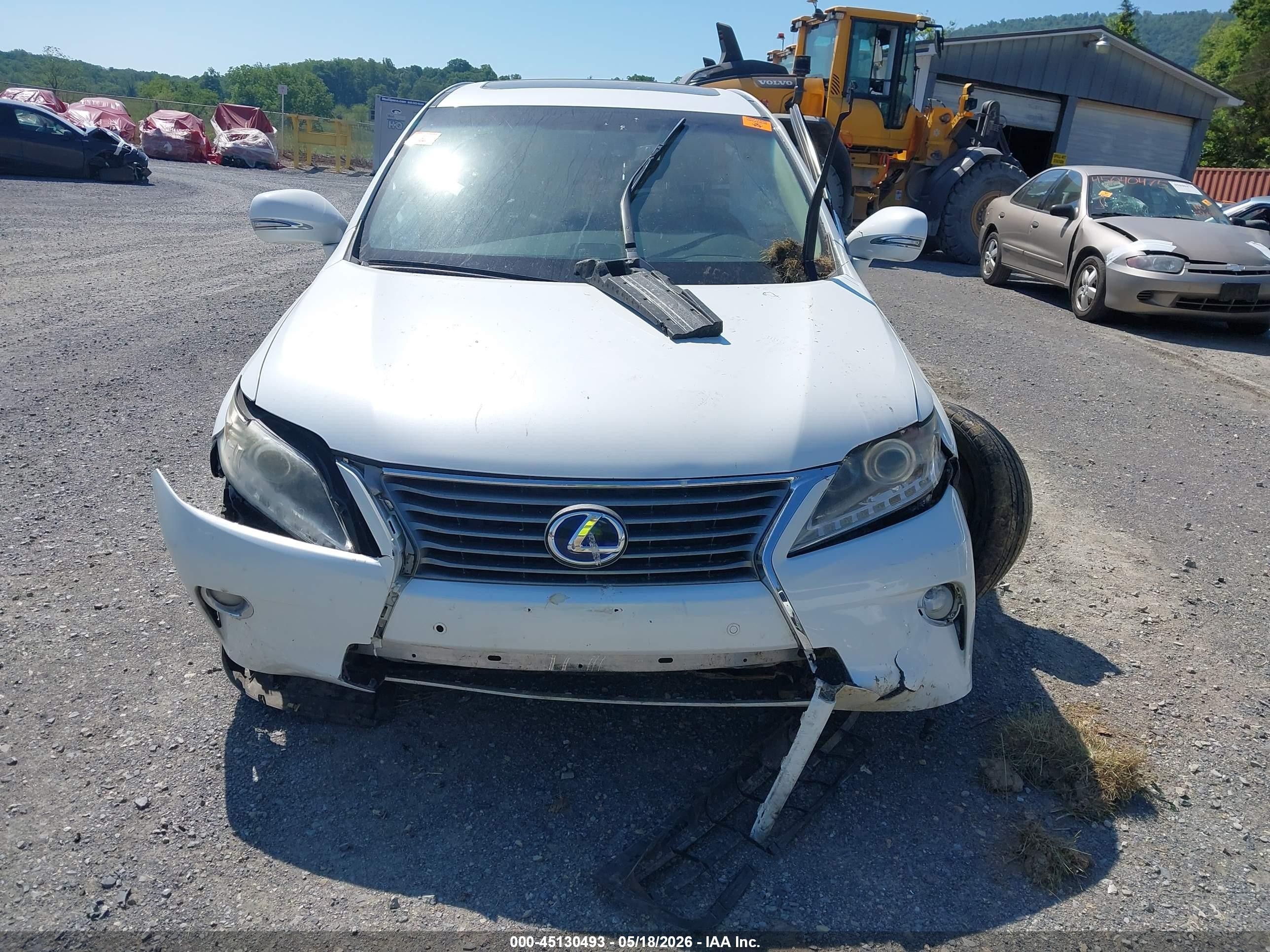 2013 Lexus Rx 450h White vin: JTJZB1BA1D2412027