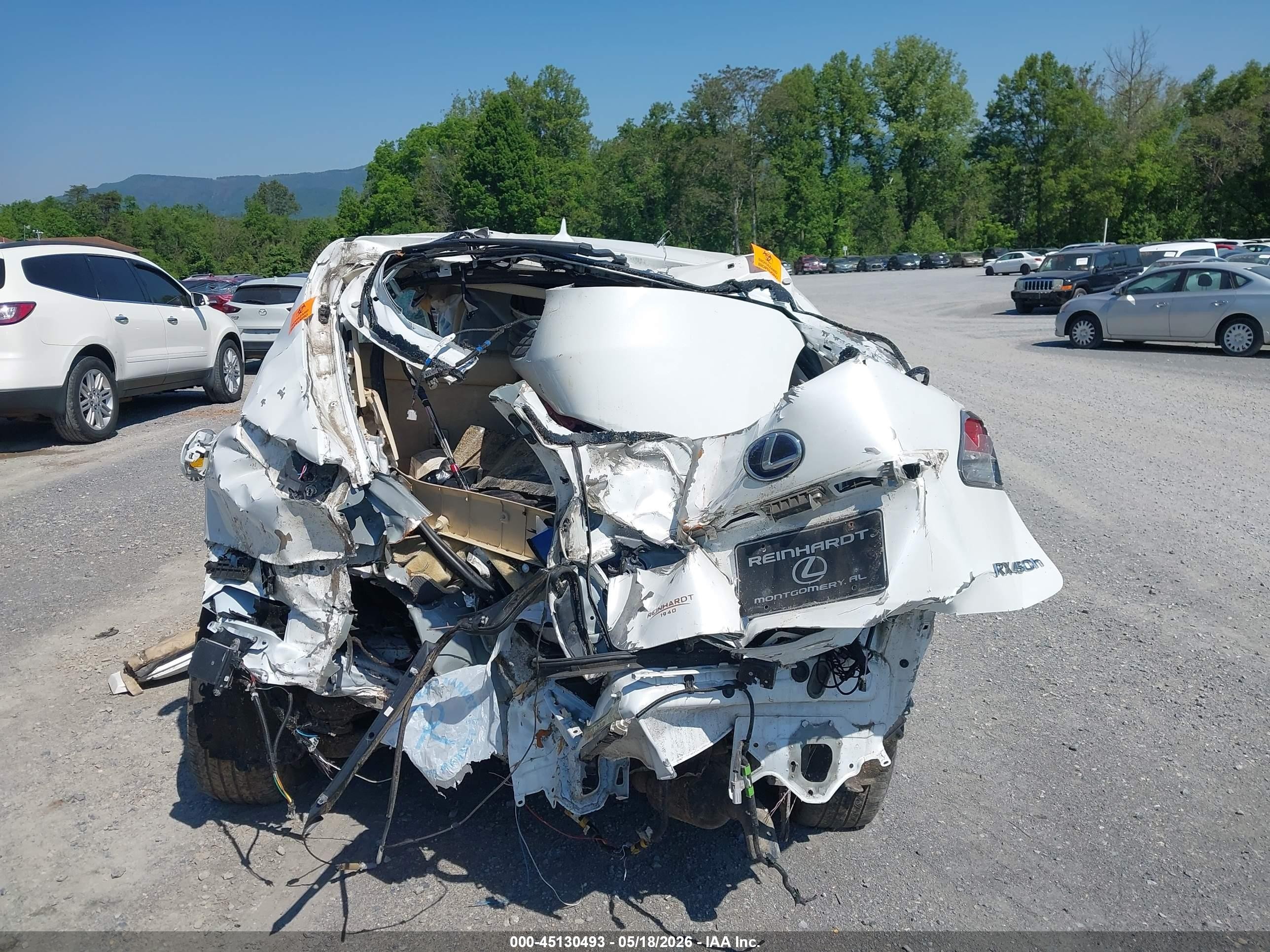2013 Lexus Rx 450h White vin: JTJZB1BA1D2412027