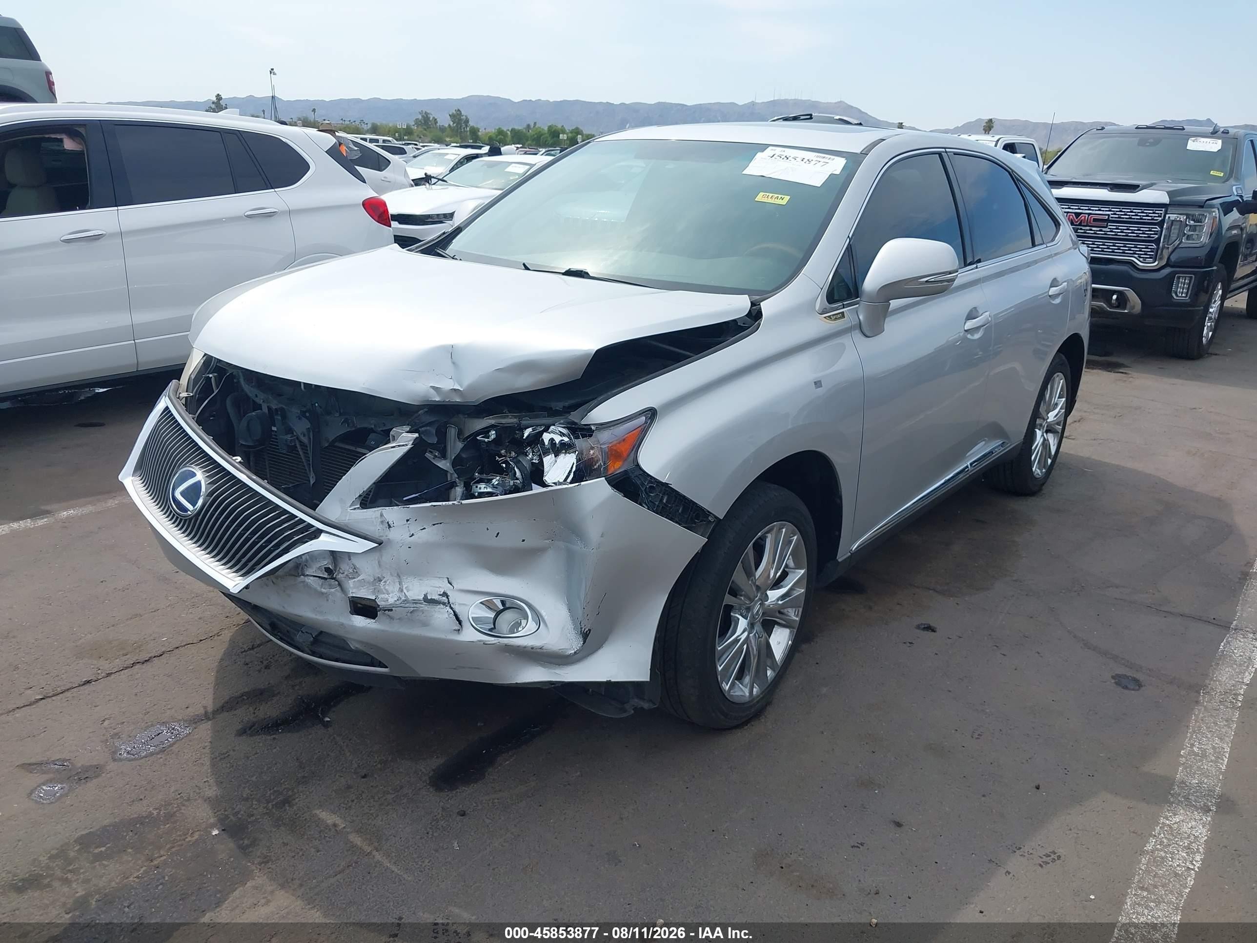 2010 Lexus Rx 450h Silver vin: JTJZB1BA2A2000615