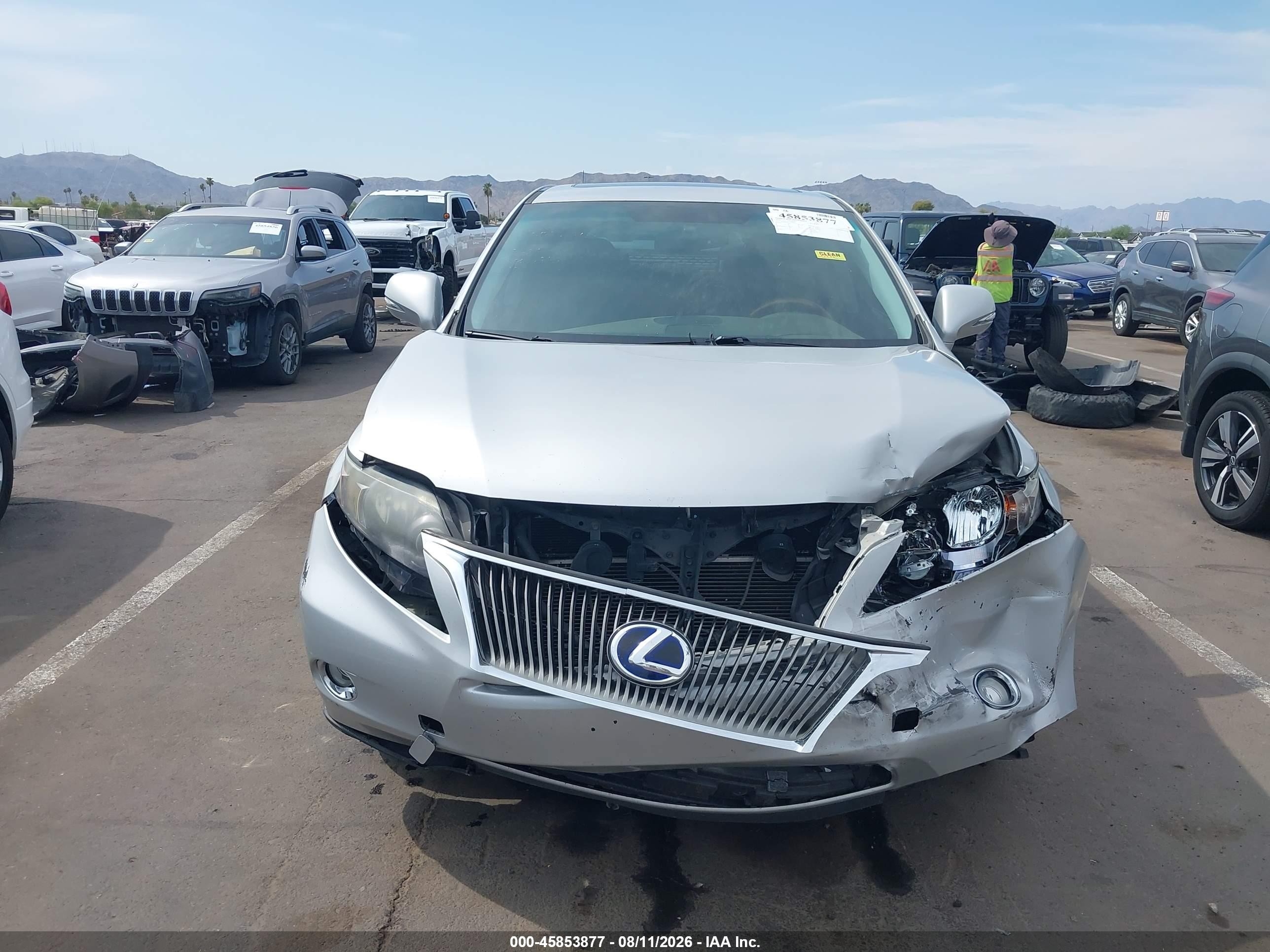 2010 Lexus Rx 450h Silver vin: JTJZB1BA2A2000615