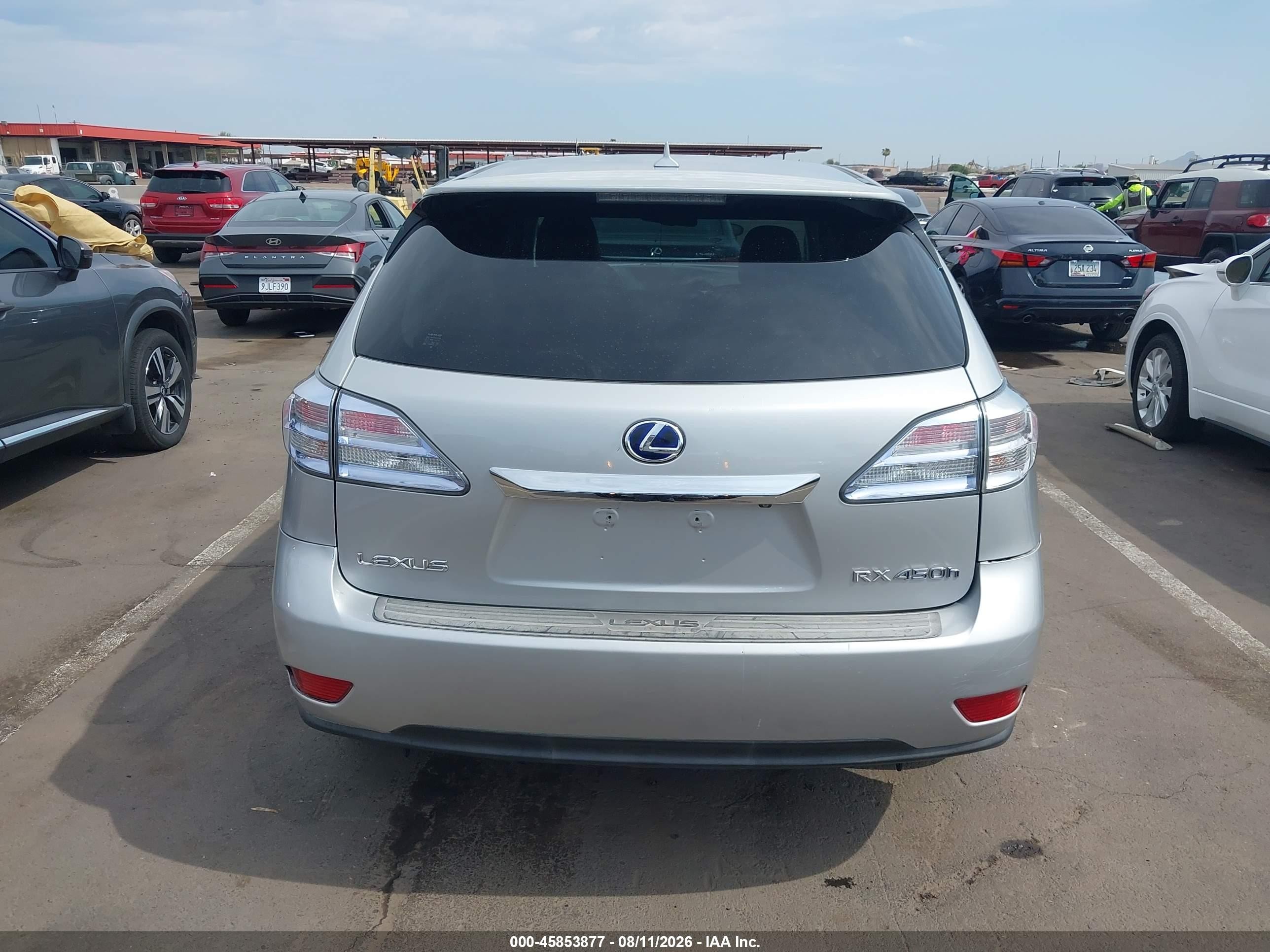 2010 Lexus Rx 450h Silver vin: JTJZB1BA2A2000615