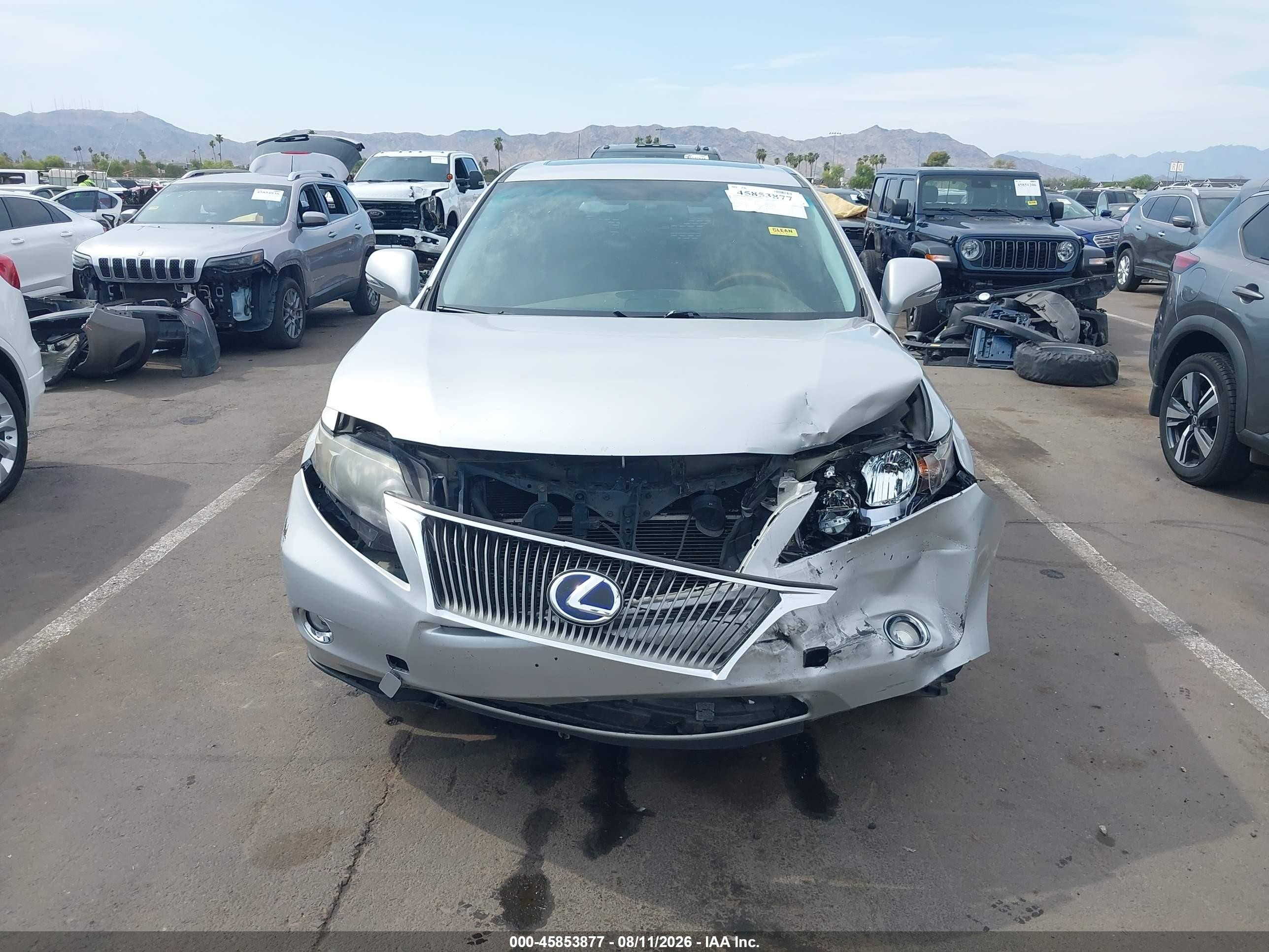 2010 Lexus Rx 450h Silver vin: JTJZB1BA2A2000615