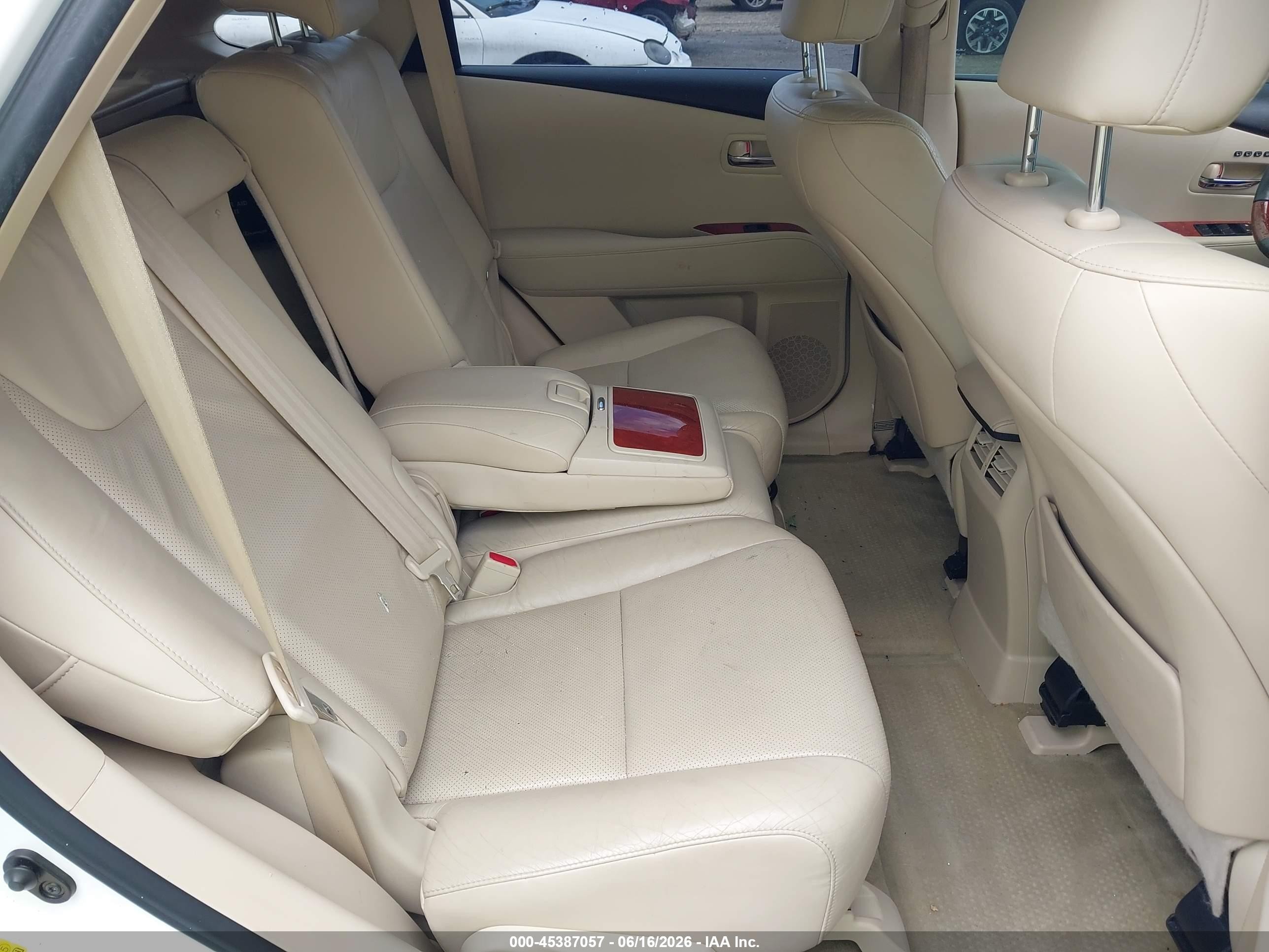 2010 Lexus Rx 450h   White vin: JTJZB1BA2A2002834