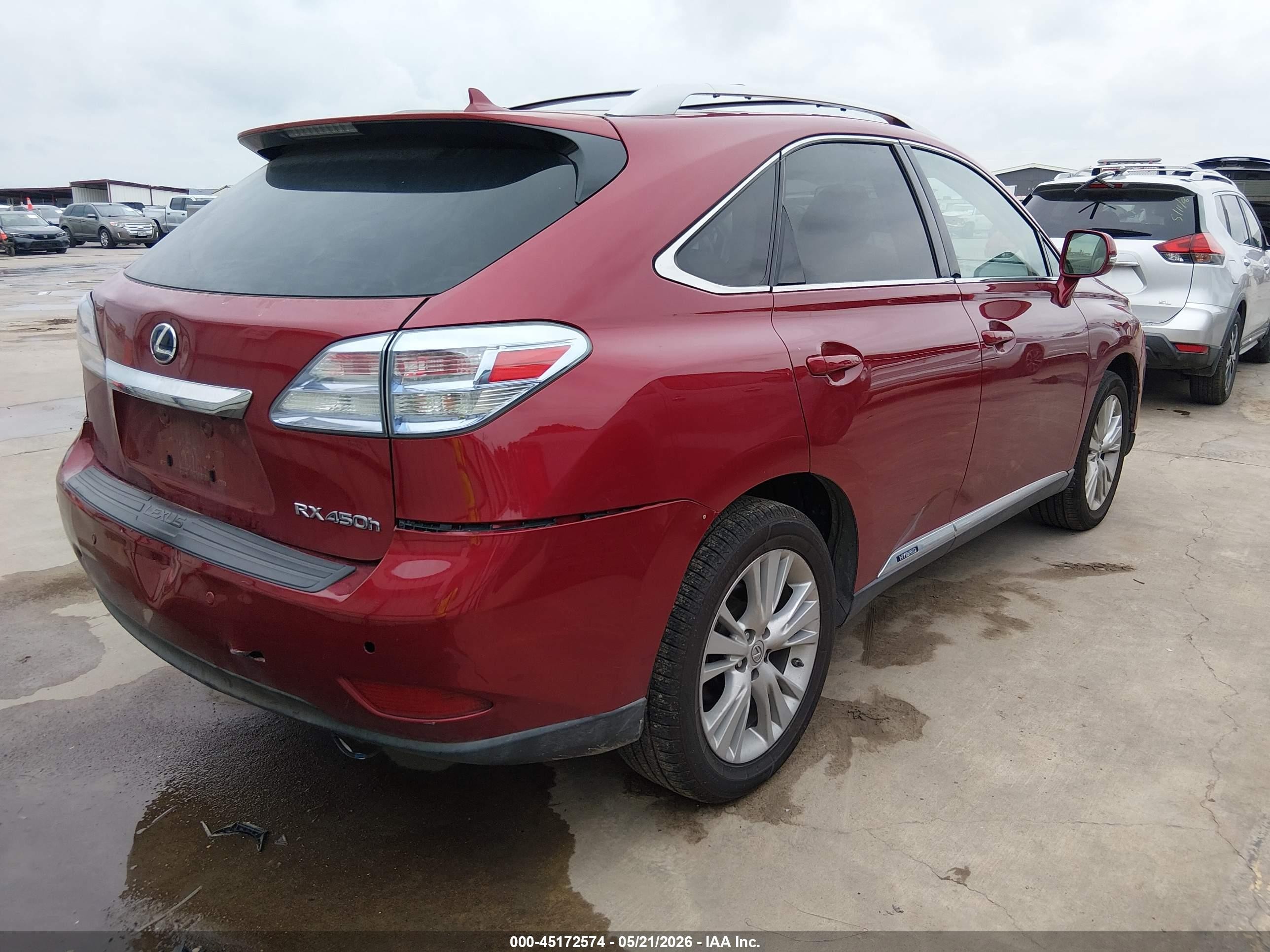 2011 Lexus Rx 450h   Красный vin: JTJZB1BA2B2404712