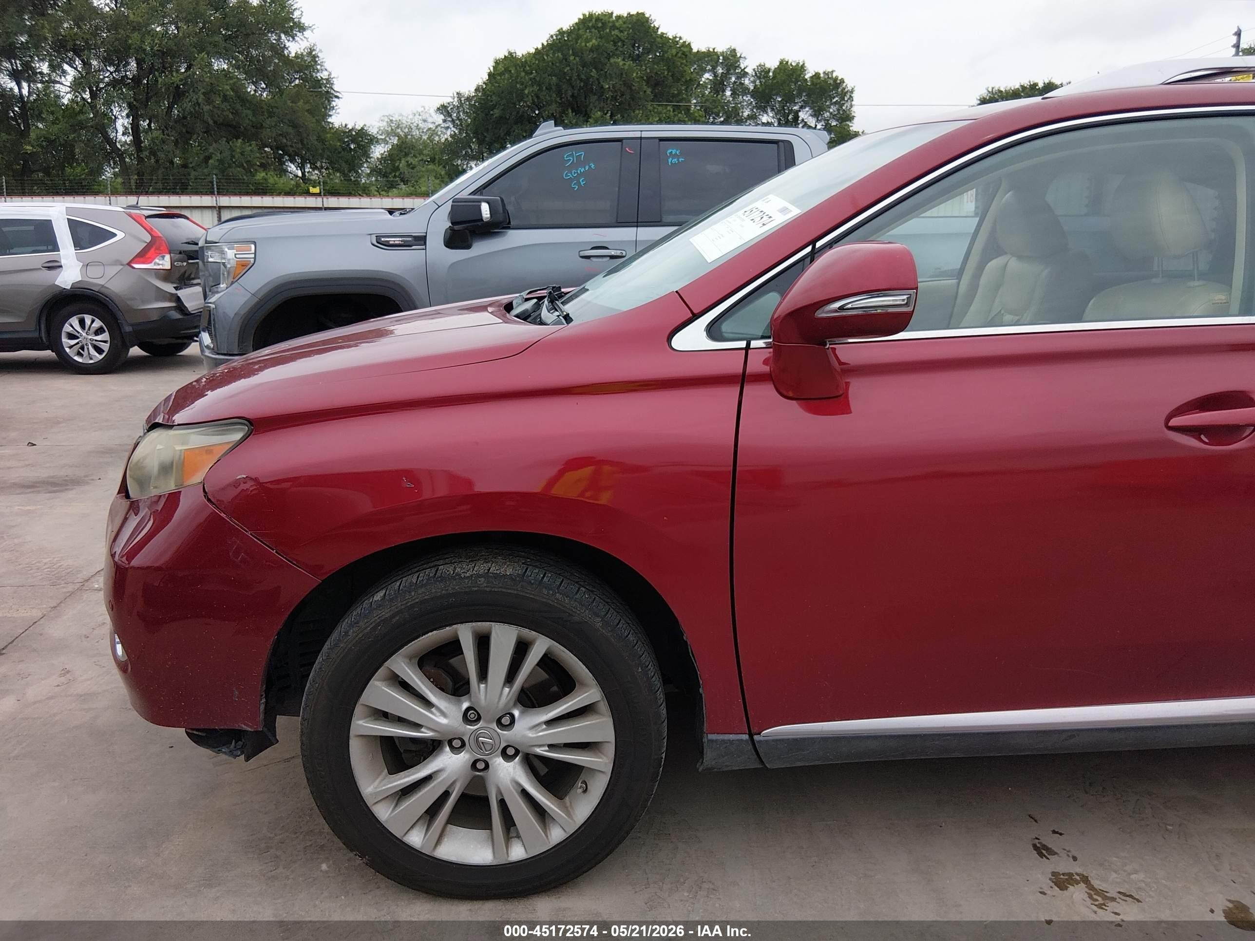 2011 Lexus Rx 450h   Красный vin: JTJZB1BA2B2404712