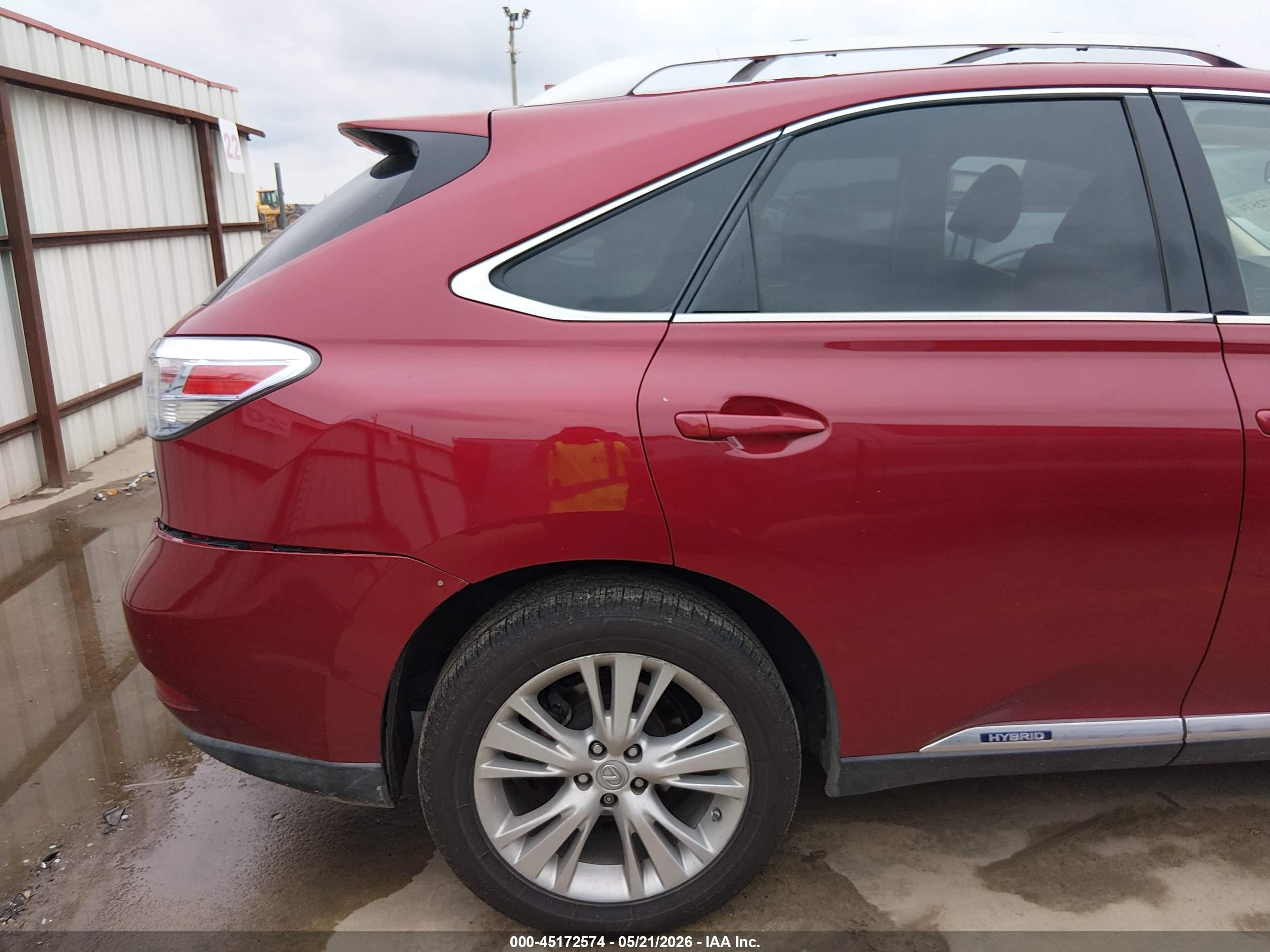 2011 Lexus Rx 450h   Красный vin: JTJZB1BA2B2404712