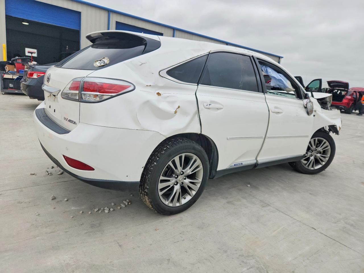 2013 Lexus Rx 450h White vin: JTJZB1BA2D2007262