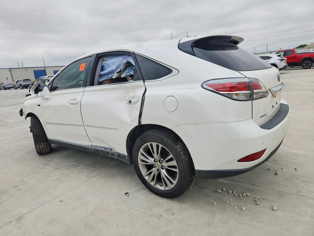 2013 Lexus Rx 450h White vin: JTJZB1BA2D2007262