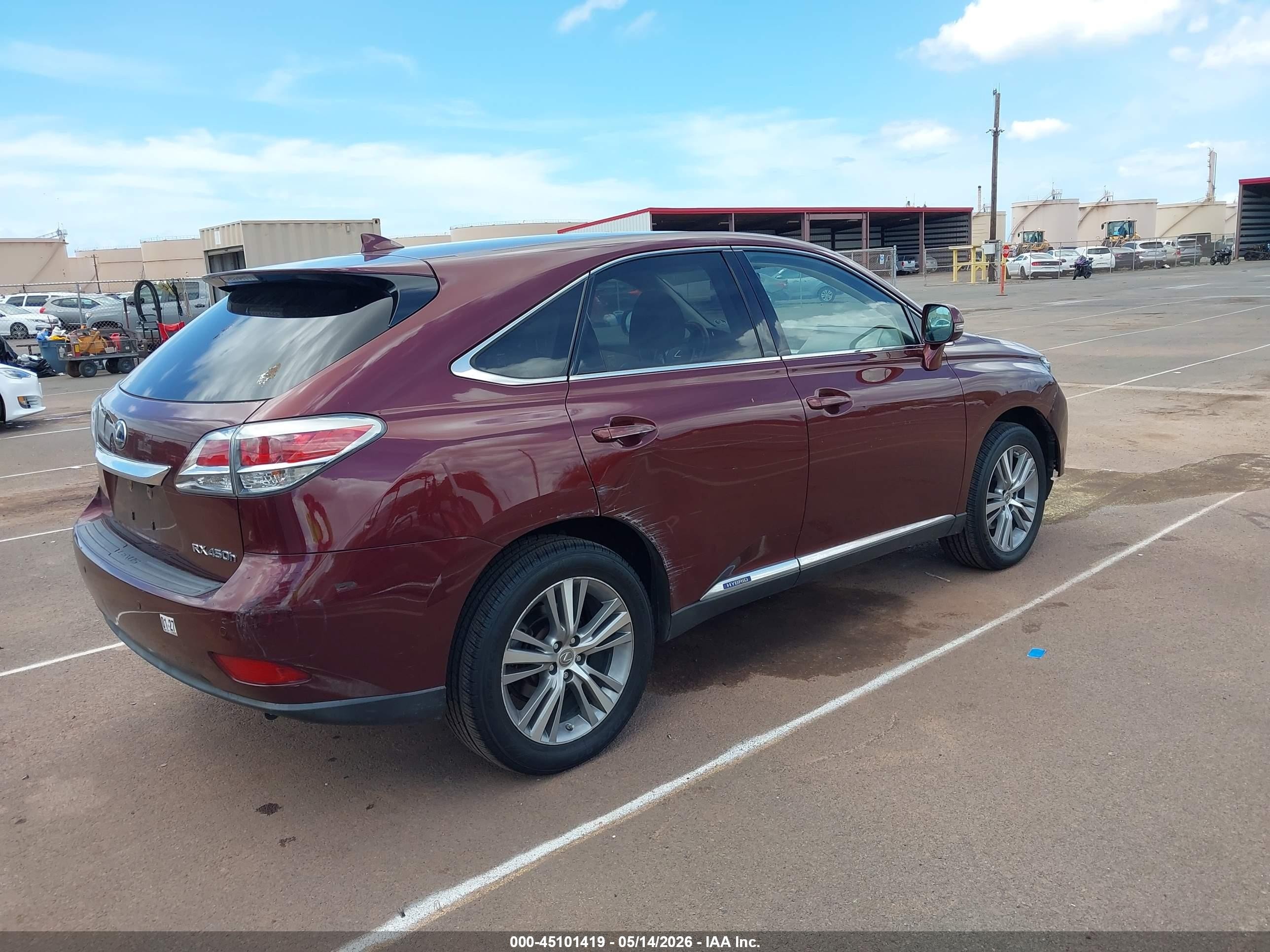 2015 Lexus Rx 450h   Red vin: JTJZB1BA2F2415764