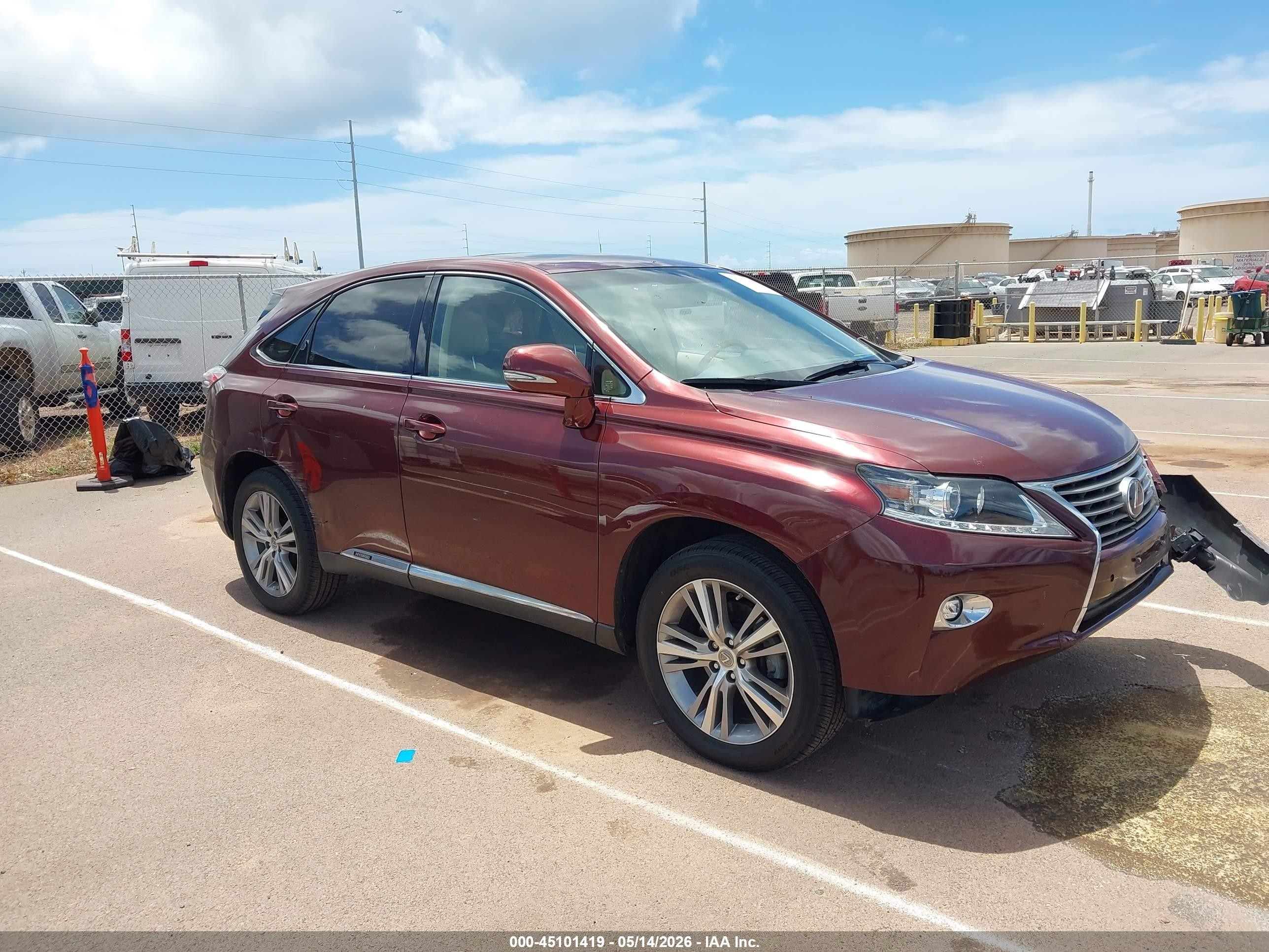 2015 Lexus Rx 450h   Red vin: JTJZB1BA2F2415764