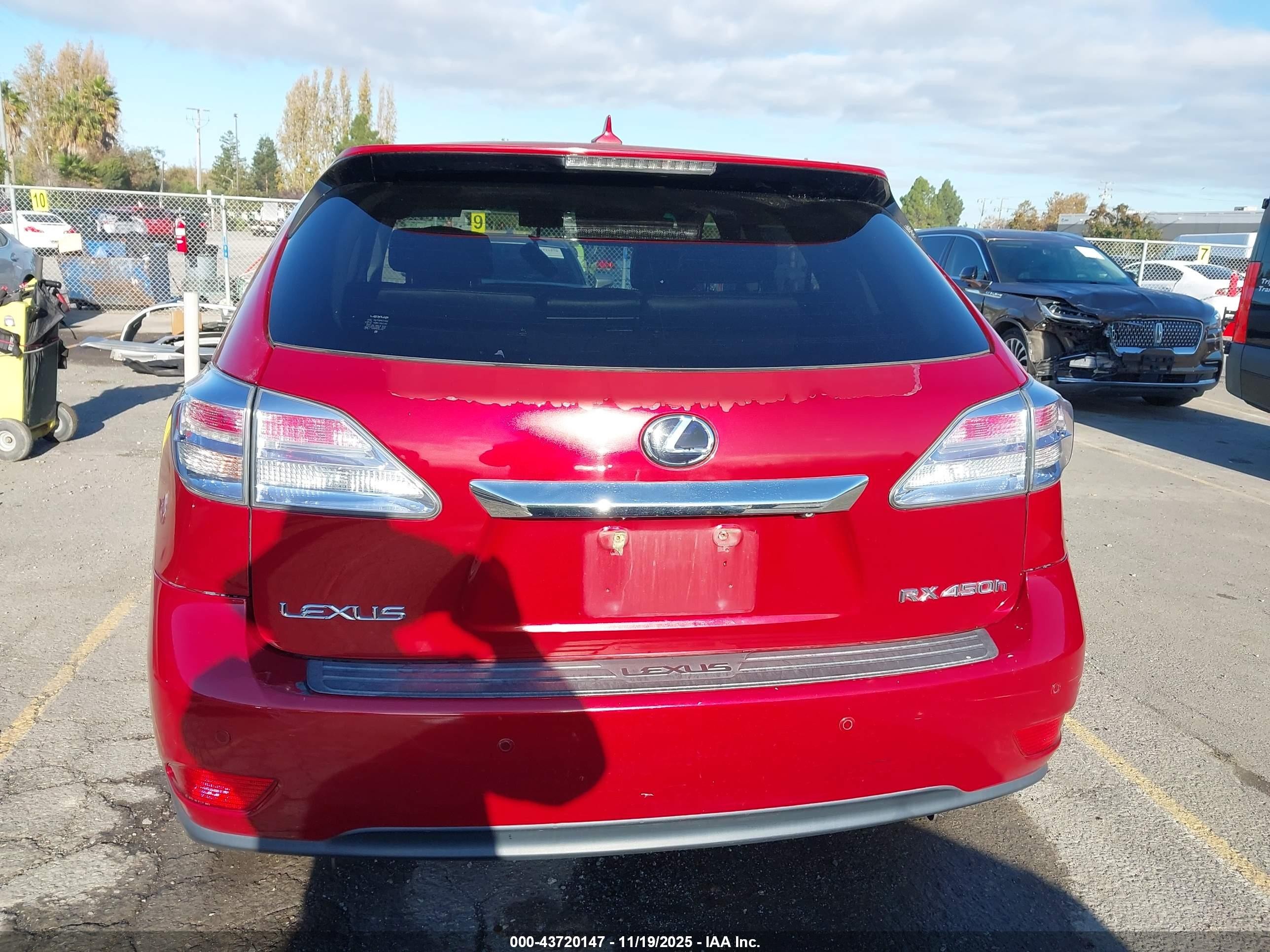 2010 Lexus Rx 450h   Red vin: JTJZB1BA3A2000154