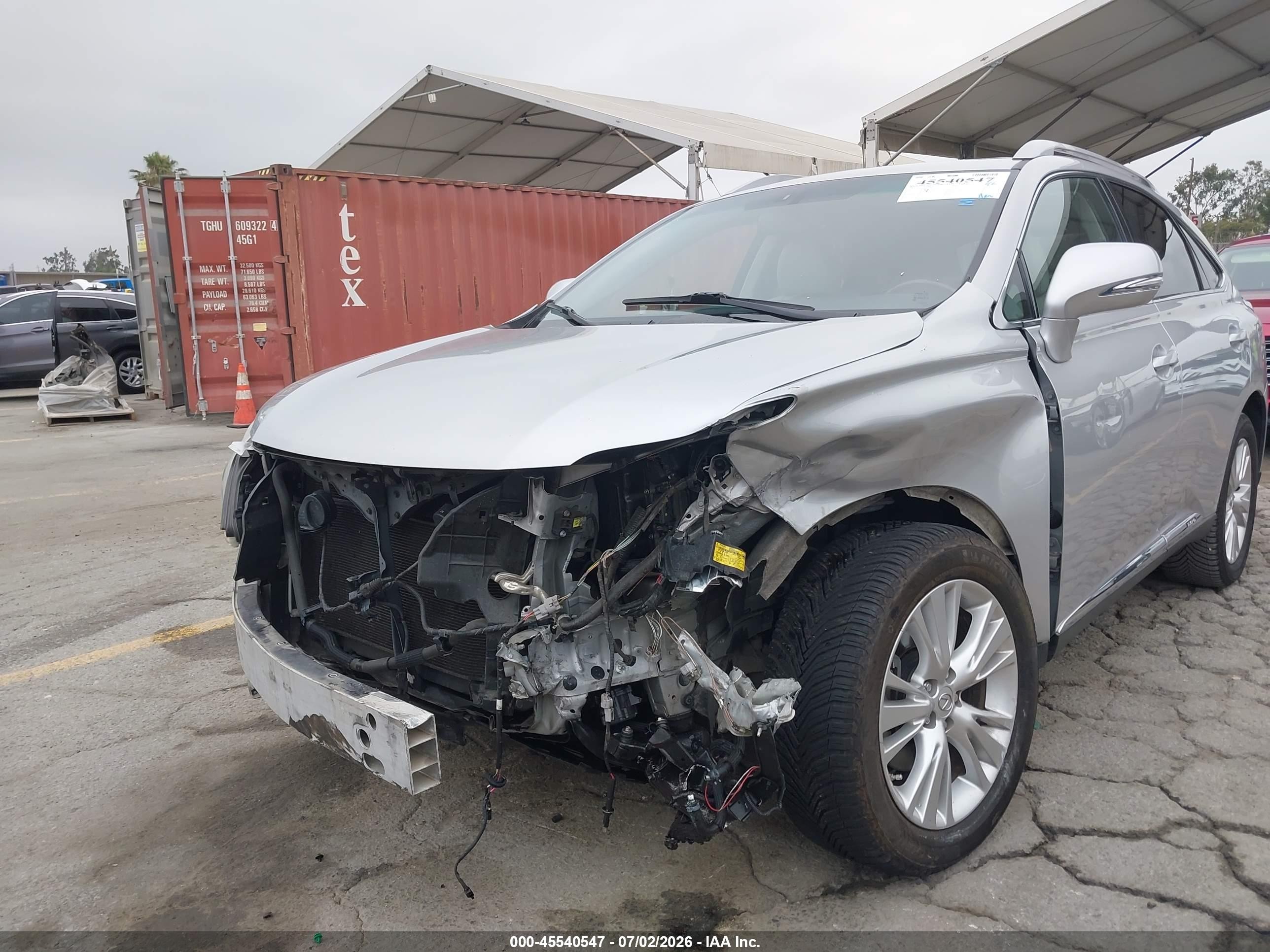 2011 Lexus Rx 450h Silver vin: JTJZB1BA3B2005887