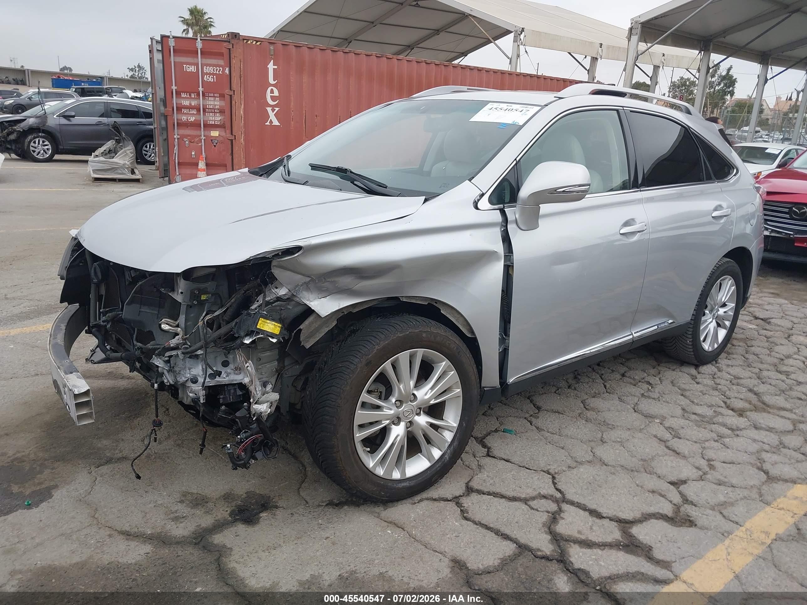 2011 Lexus Rx 450h Silver vin: JTJZB1BA3B2005887
