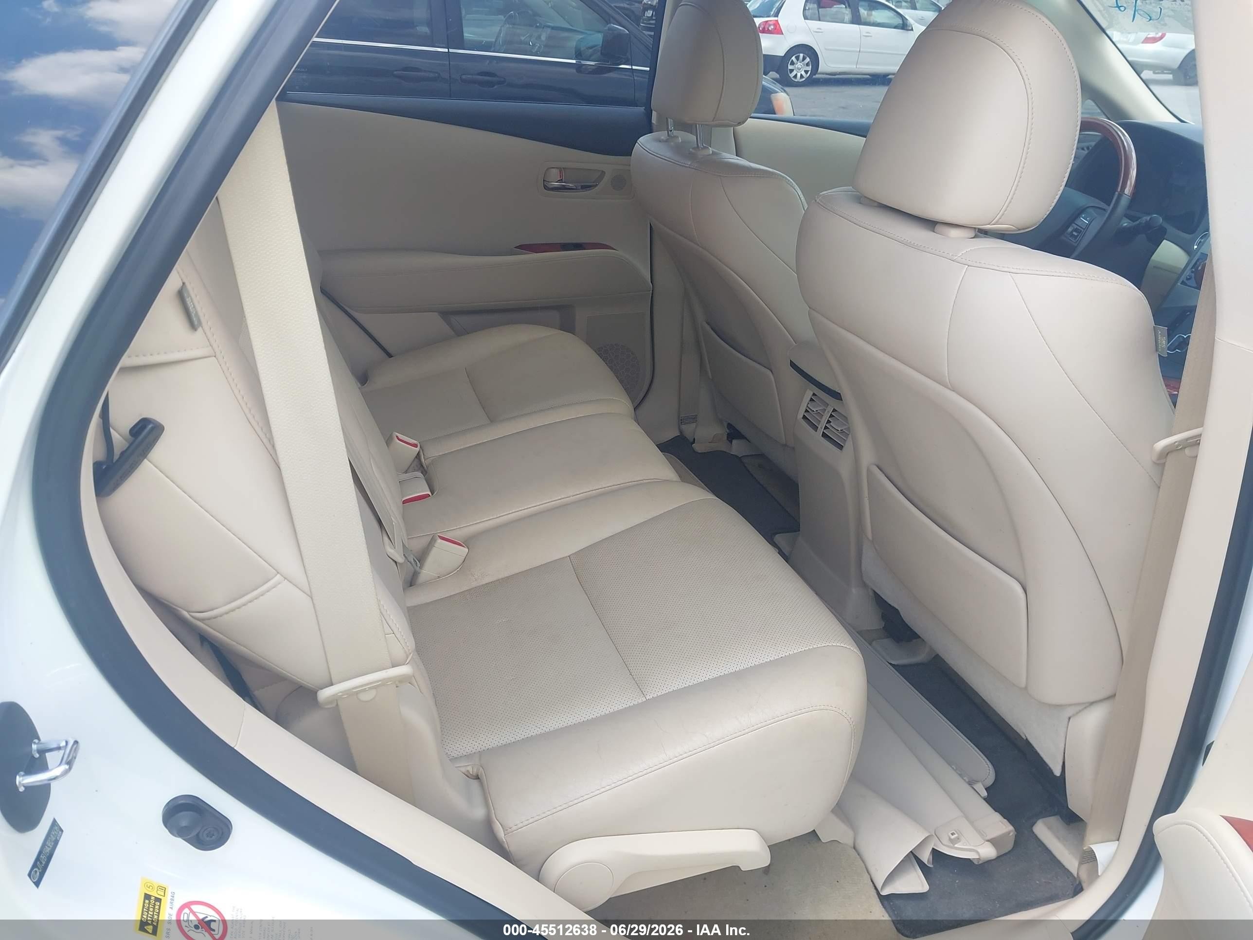 2011 Lexus Rx 450h   White vin: JTJZB1BA3B2405061