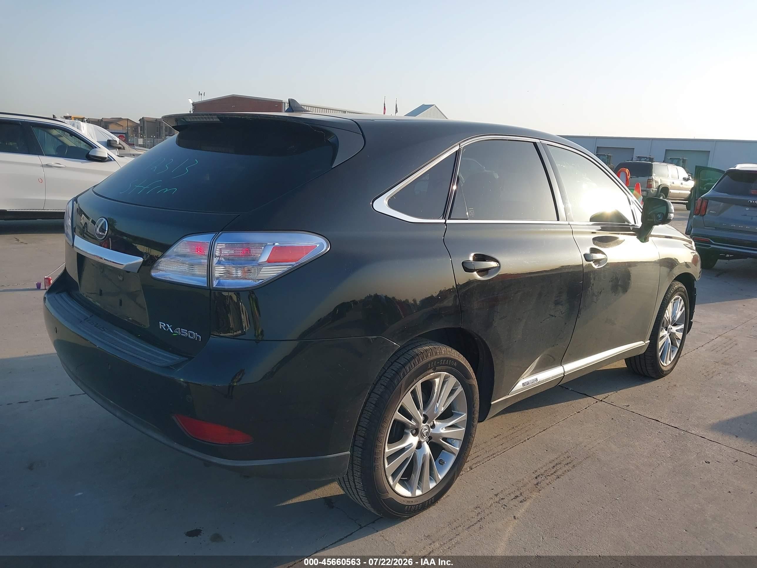 2012 Lexus Rx 450h Черный vin: JTJZB1BA3C2408138