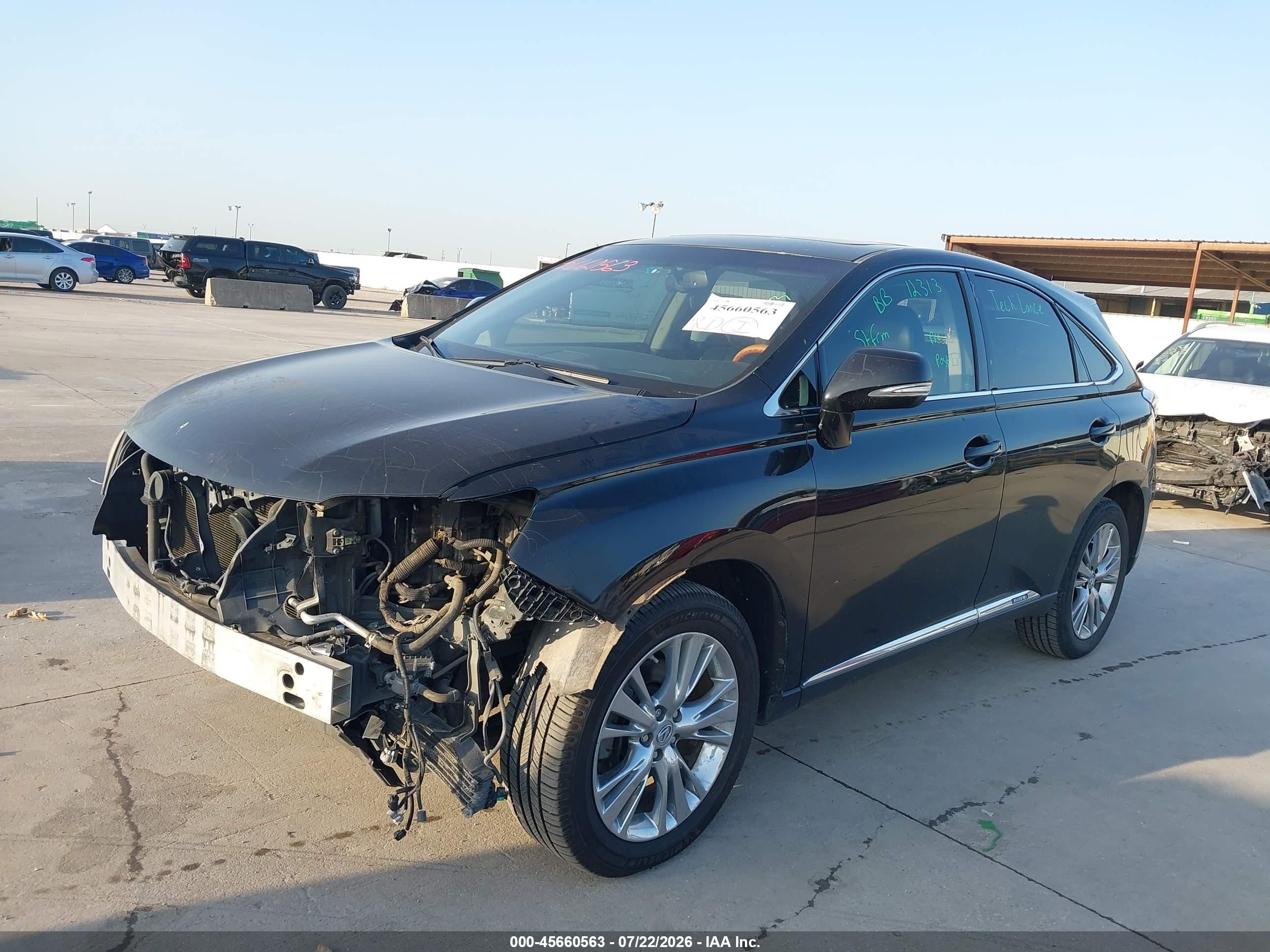 2012 Lexus Rx 450h Черный vin: JTJZB1BA3C2408138