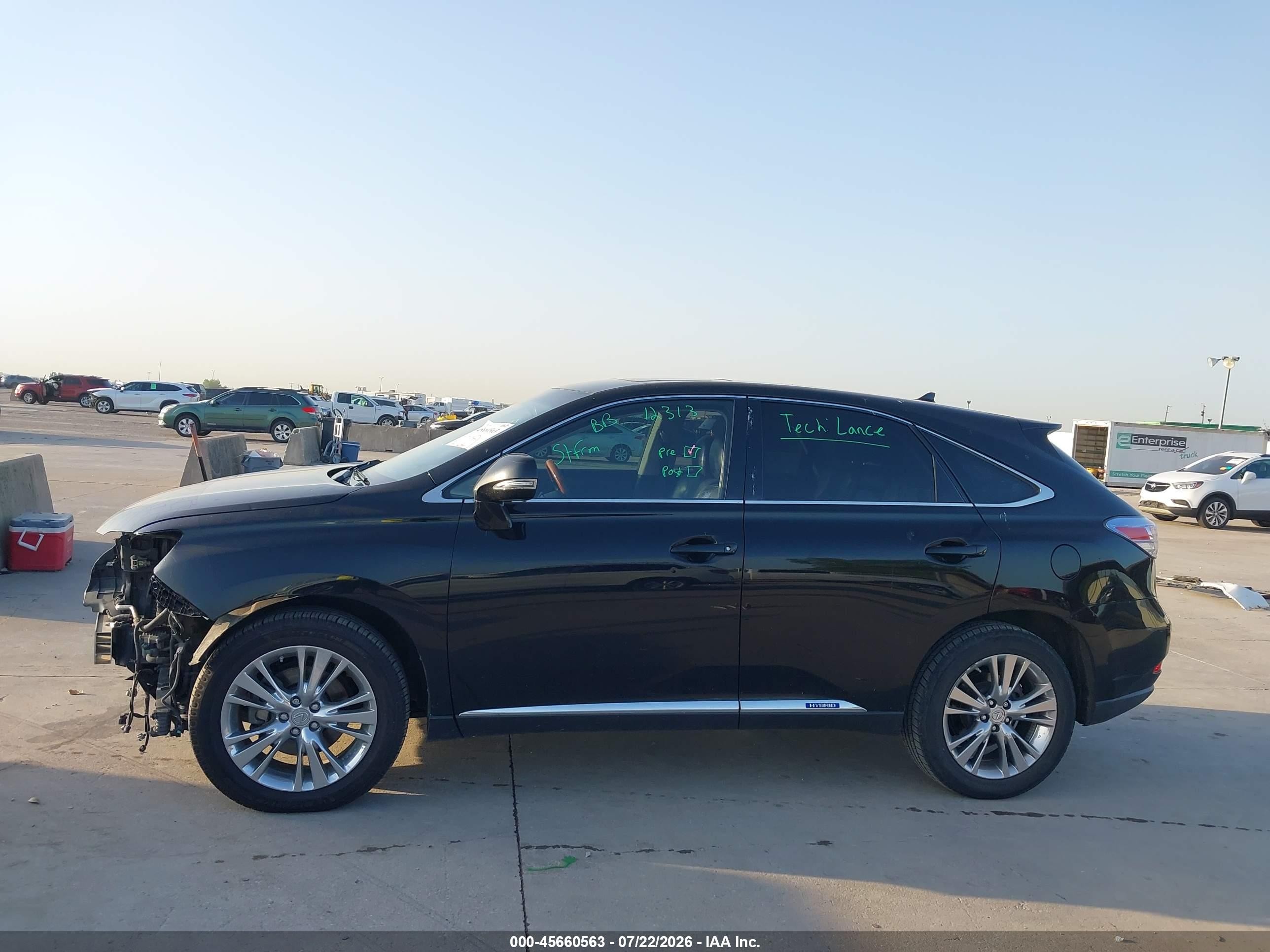 2012 Lexus Rx 450h Черный vin: JTJZB1BA3C2408138