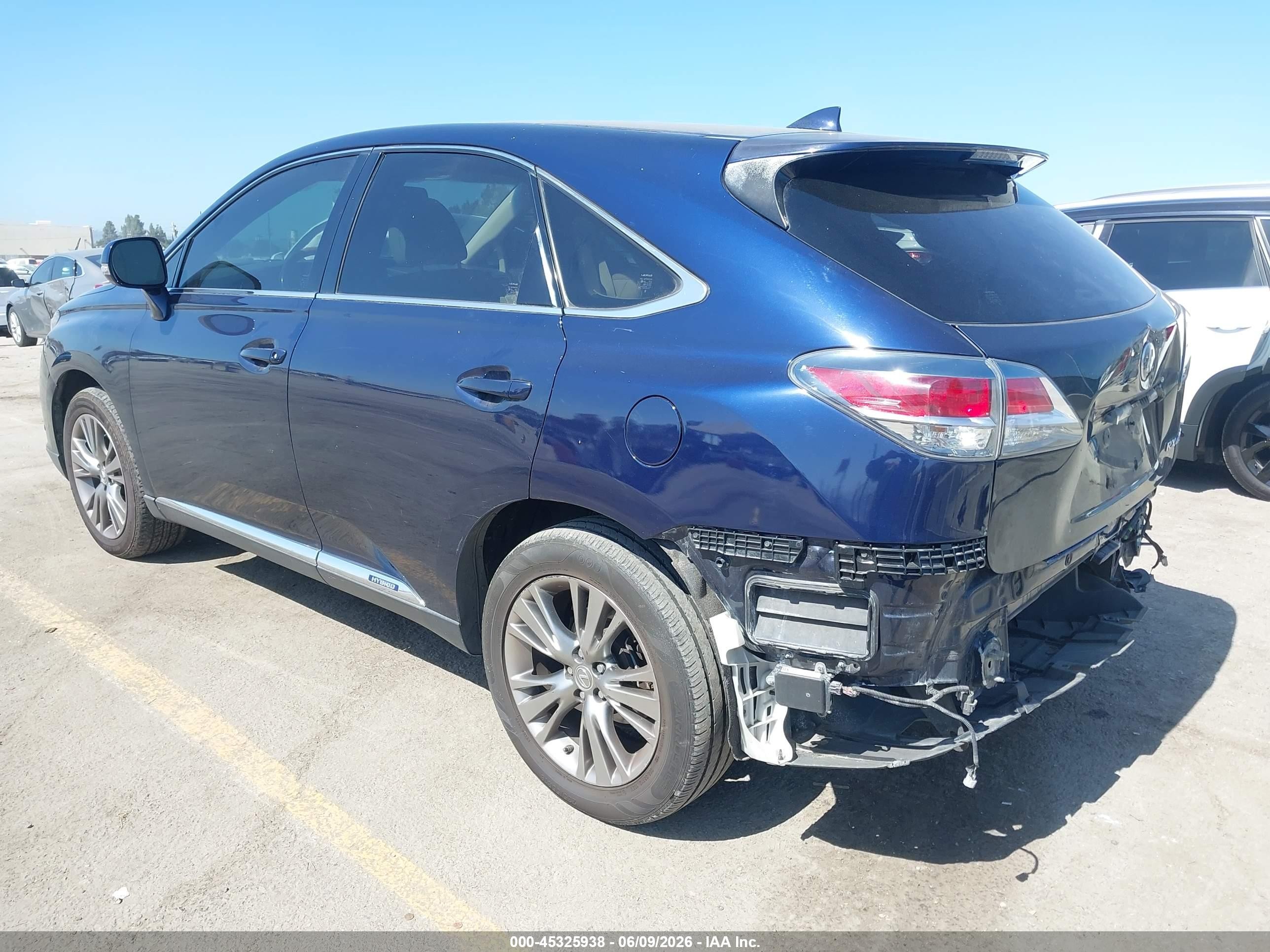 2014 Lexus Rx 450h   Dark Blue vin: JTJZB1BA4E2009760