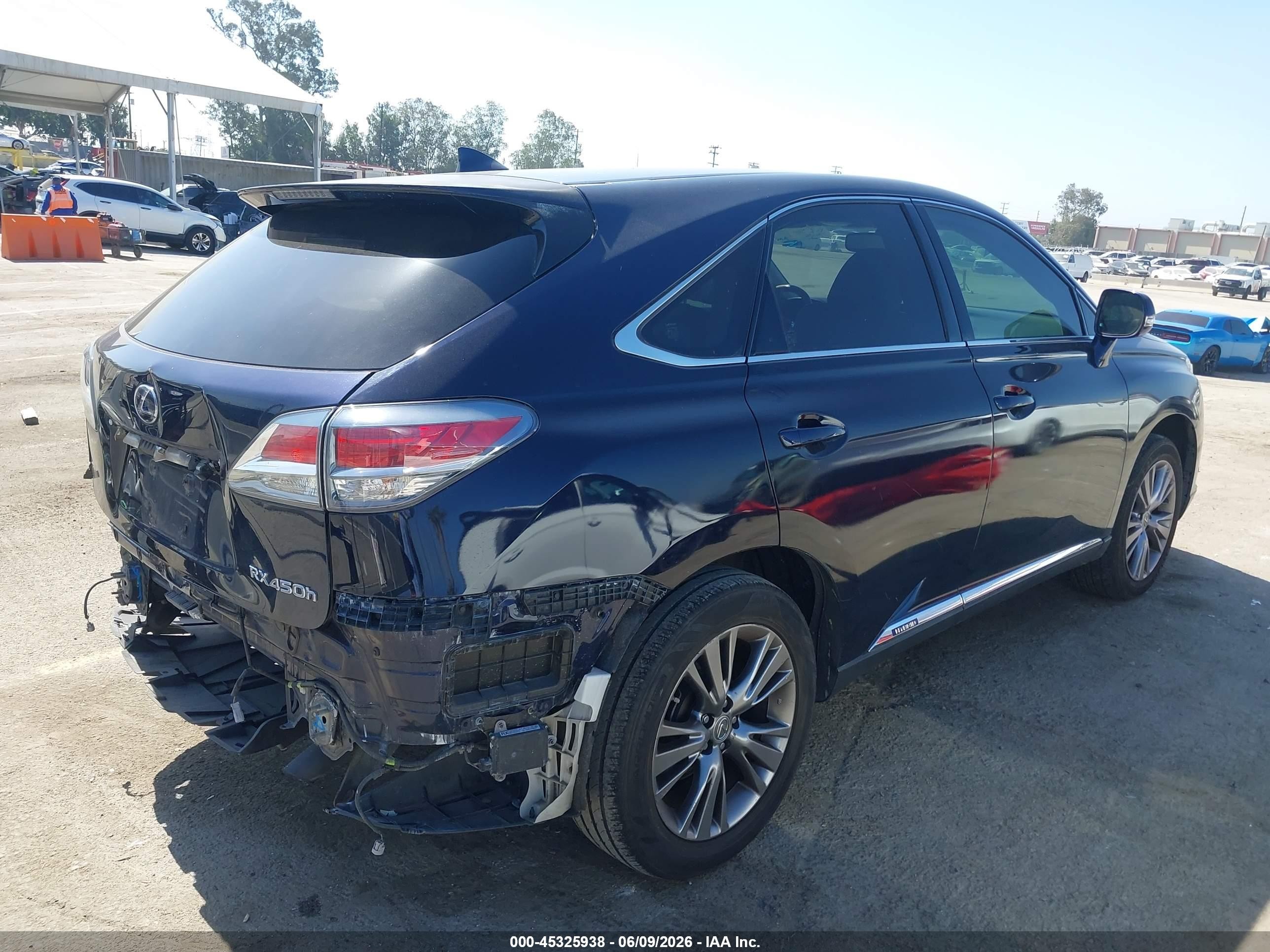 2014 Lexus Rx 450h   Dark Blue vin: JTJZB1BA4E2009760