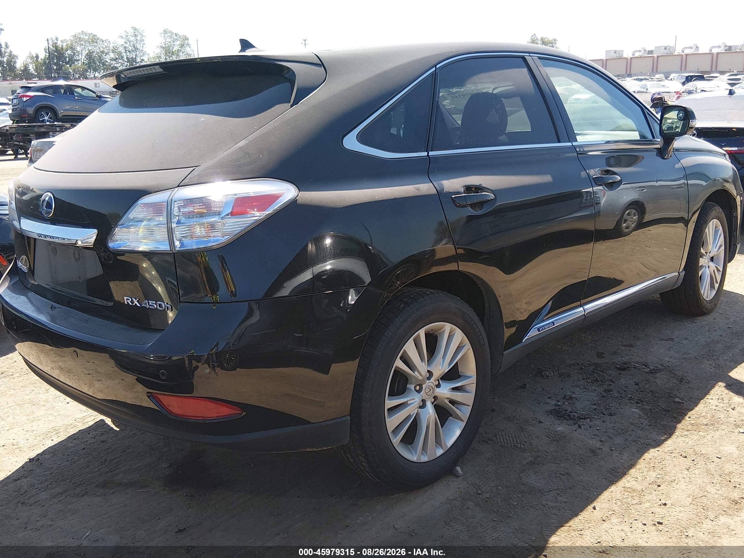 2010 Lexus Rx 450h Черный vin: JTJZB1BA5A2000883