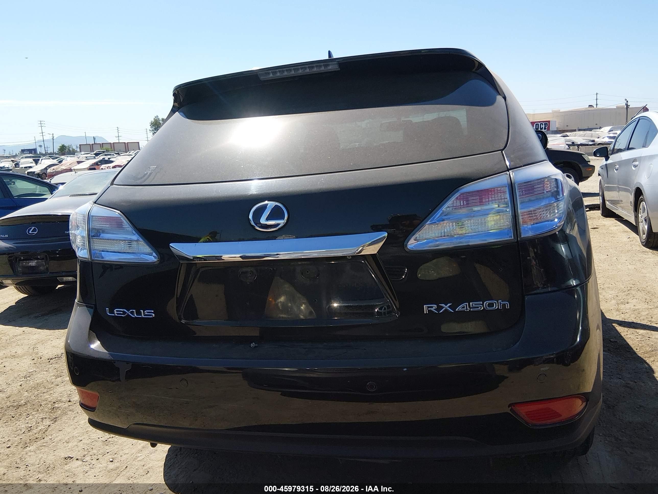 2010 Lexus Rx 450h Черный vin: JTJZB1BA5A2000883