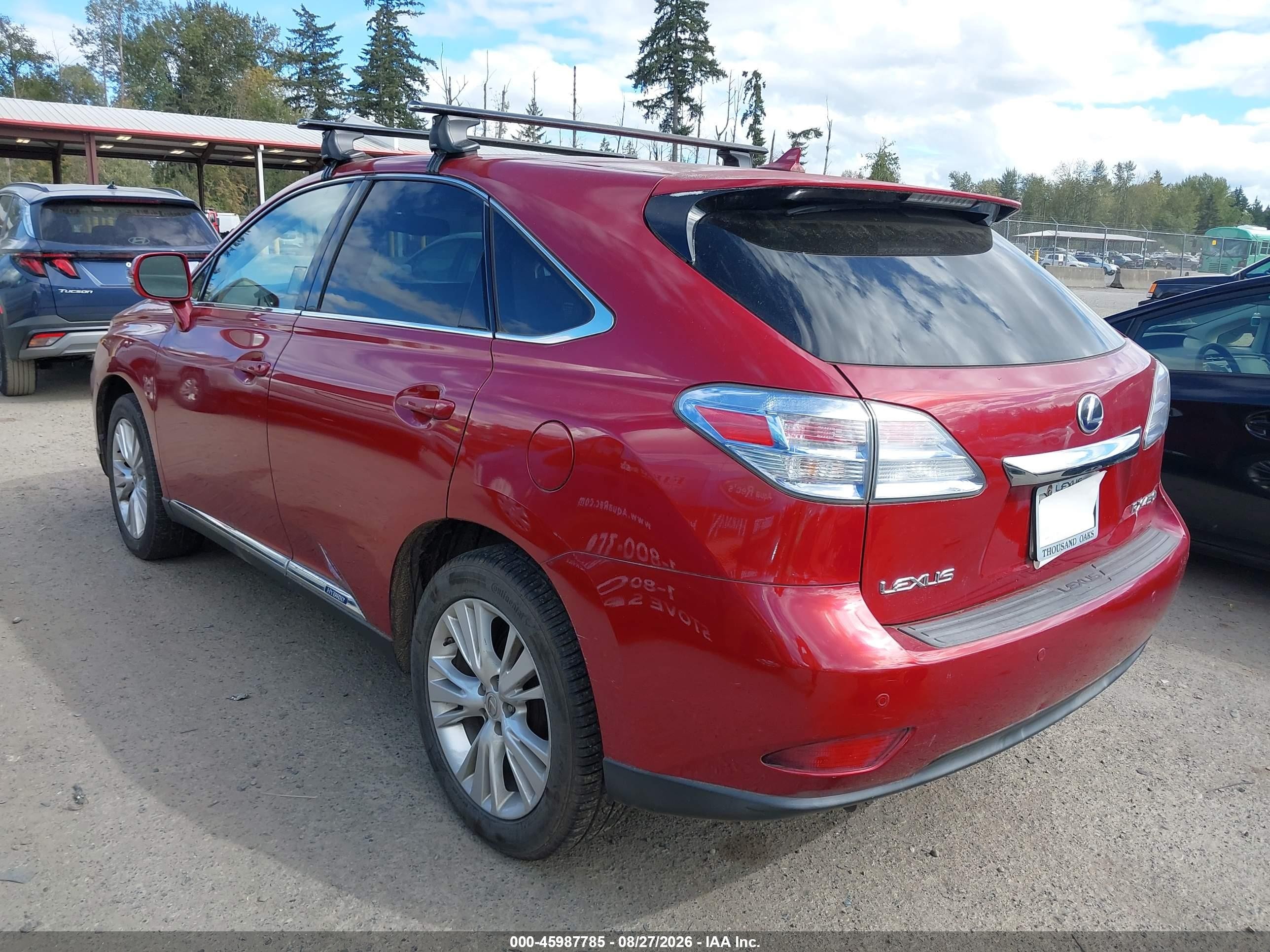 2010 Lexus Rx 450h   Red vin: JTJZB1BA5A2002990