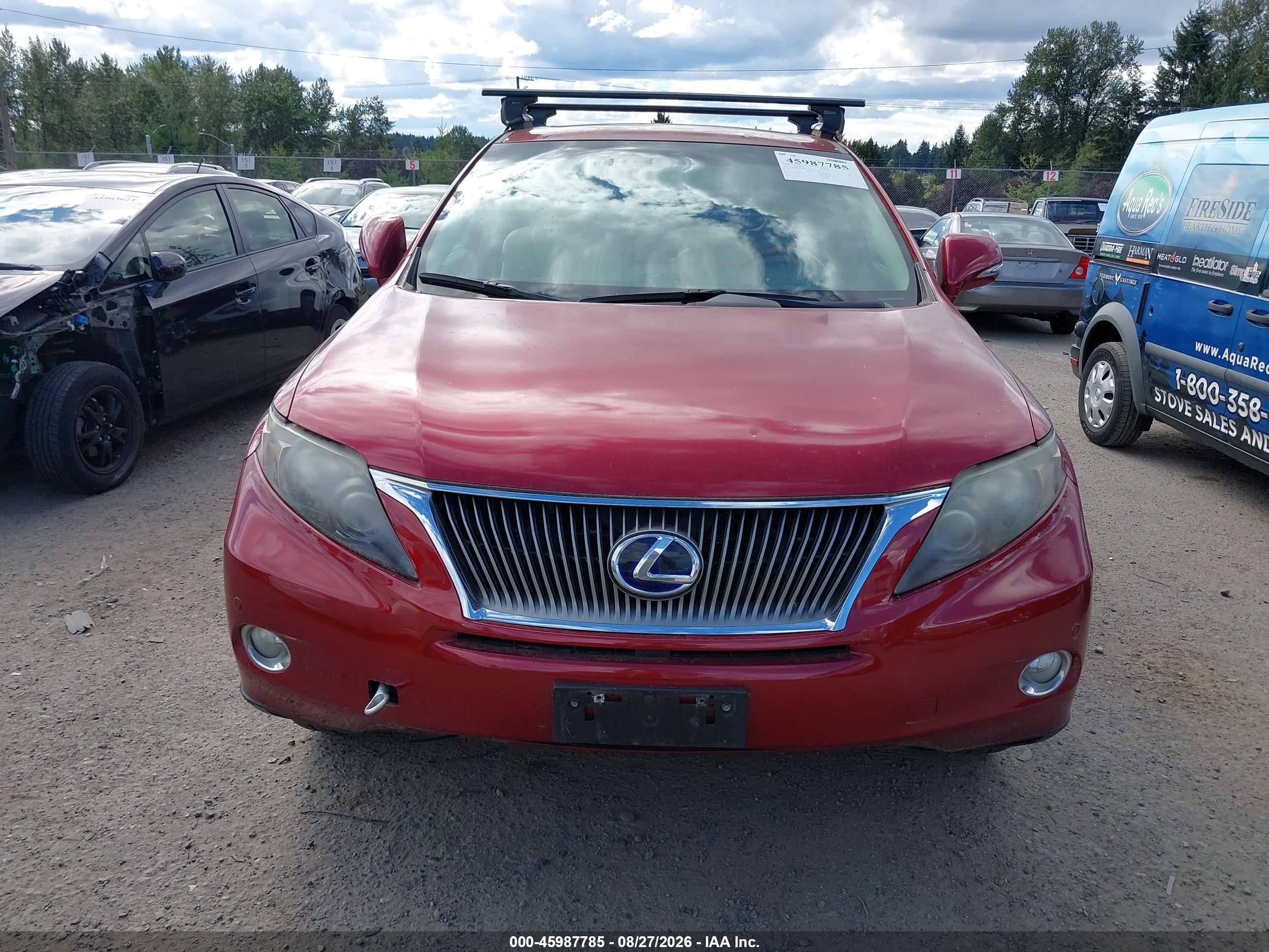 2010 Lexus Rx 450h   Red vin: JTJZB1BA5A2002990