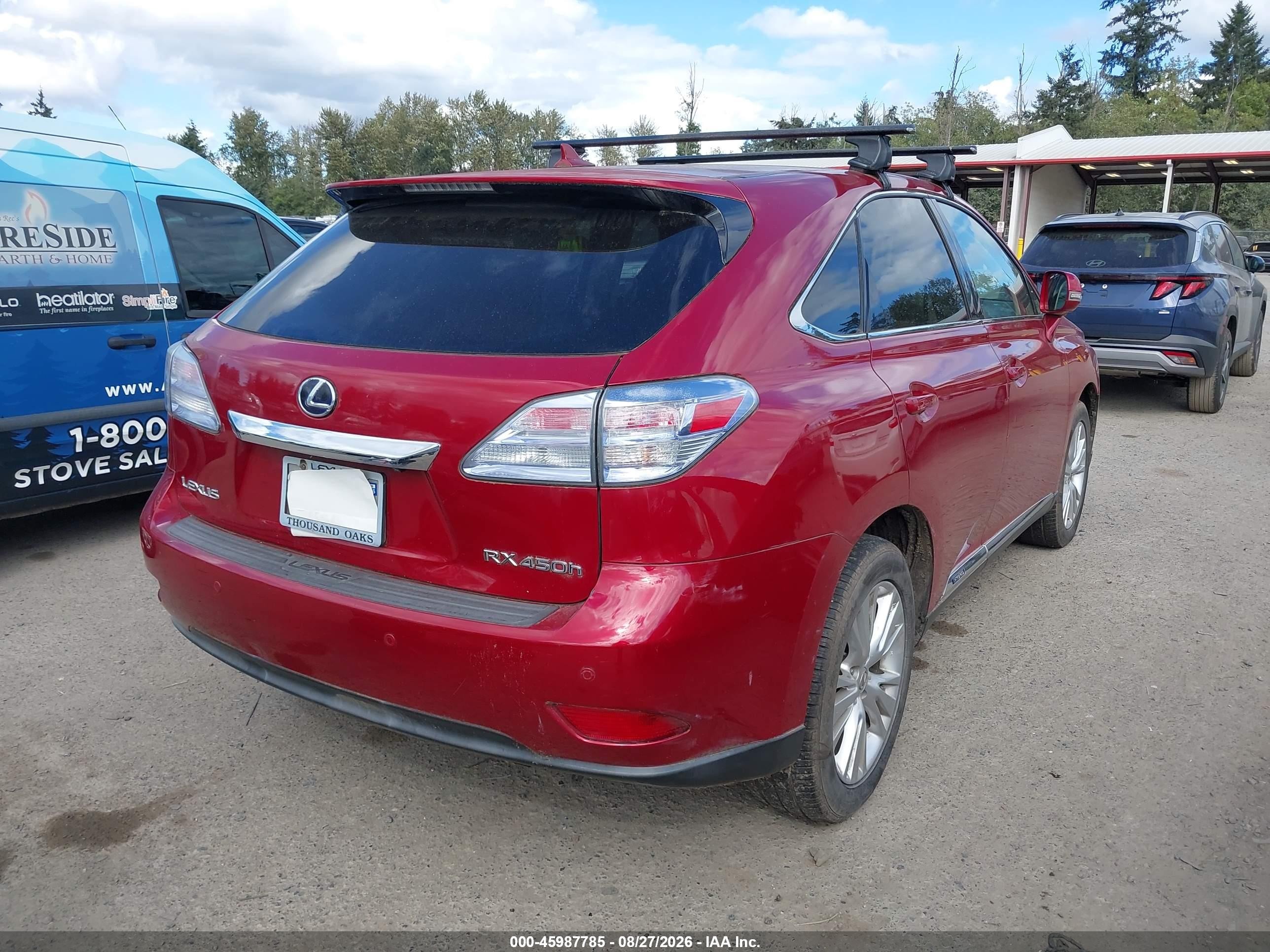 2010 Lexus Rx 450h   Red vin: JTJZB1BA5A2002990